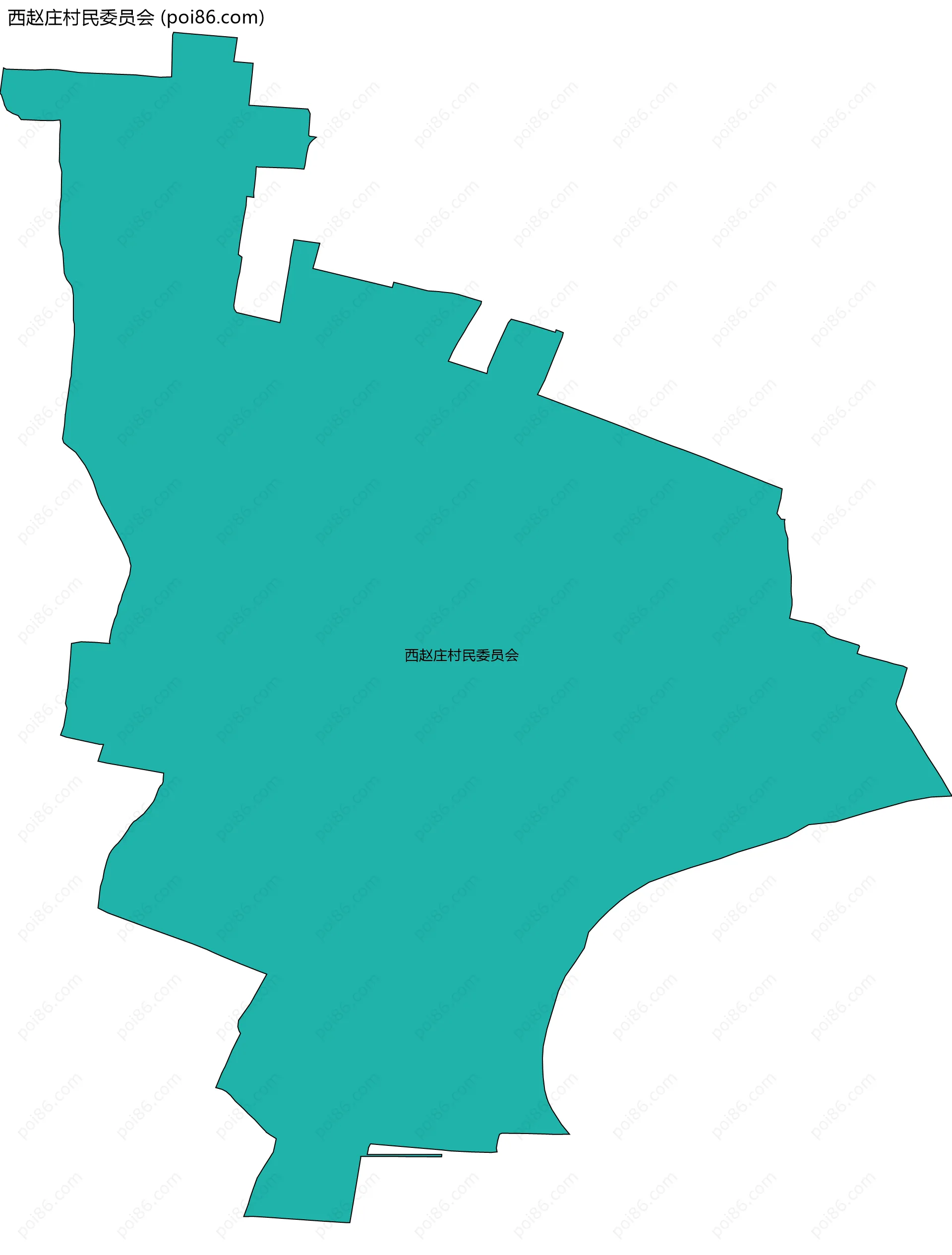 西赵庄村民委员会边界地图