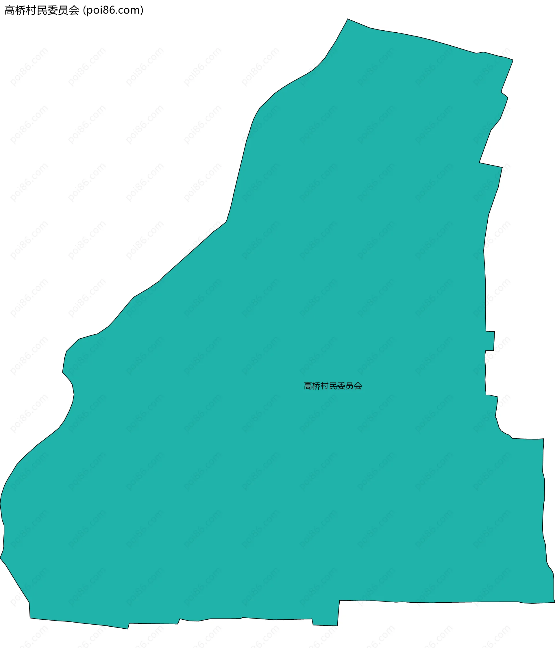 高桥村民委员会边界地图