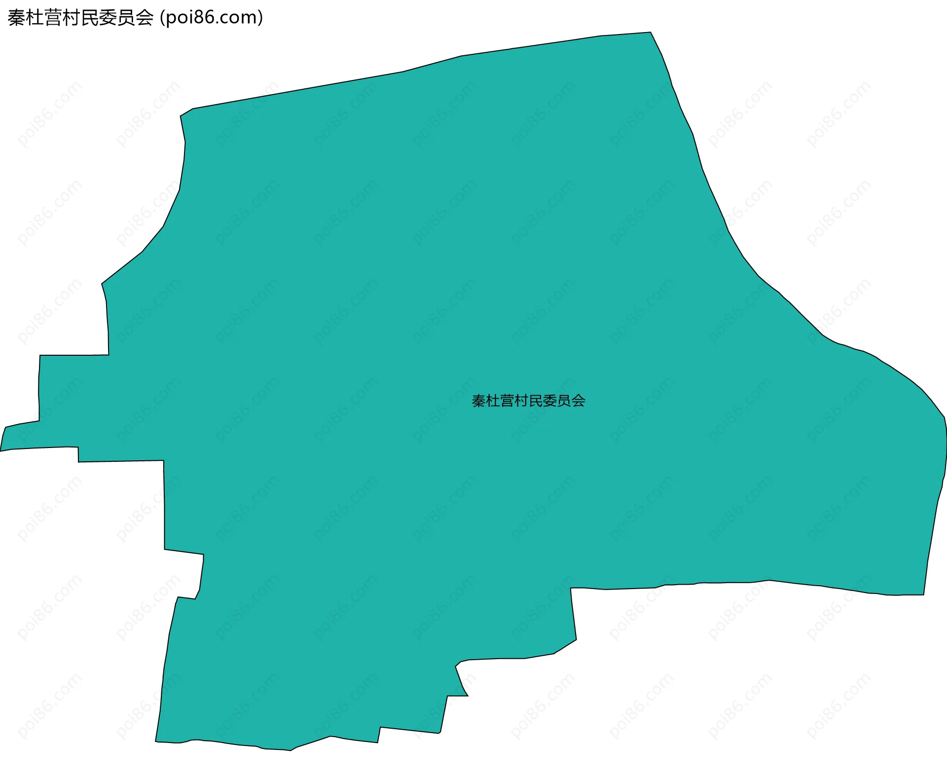 秦杜营村民委员会边界地图