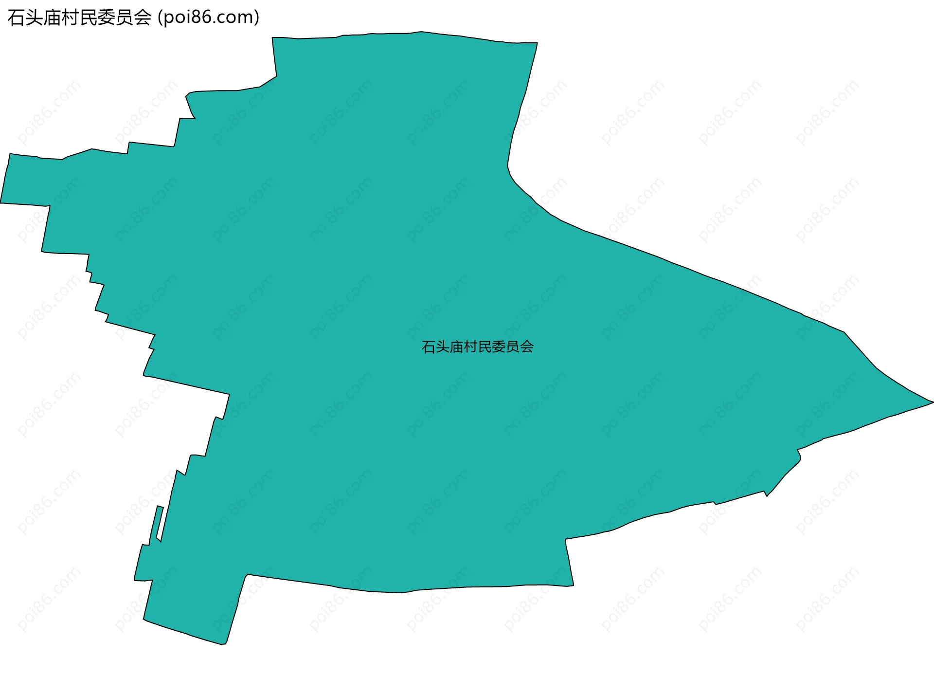 石头庙村民委员会边界地图