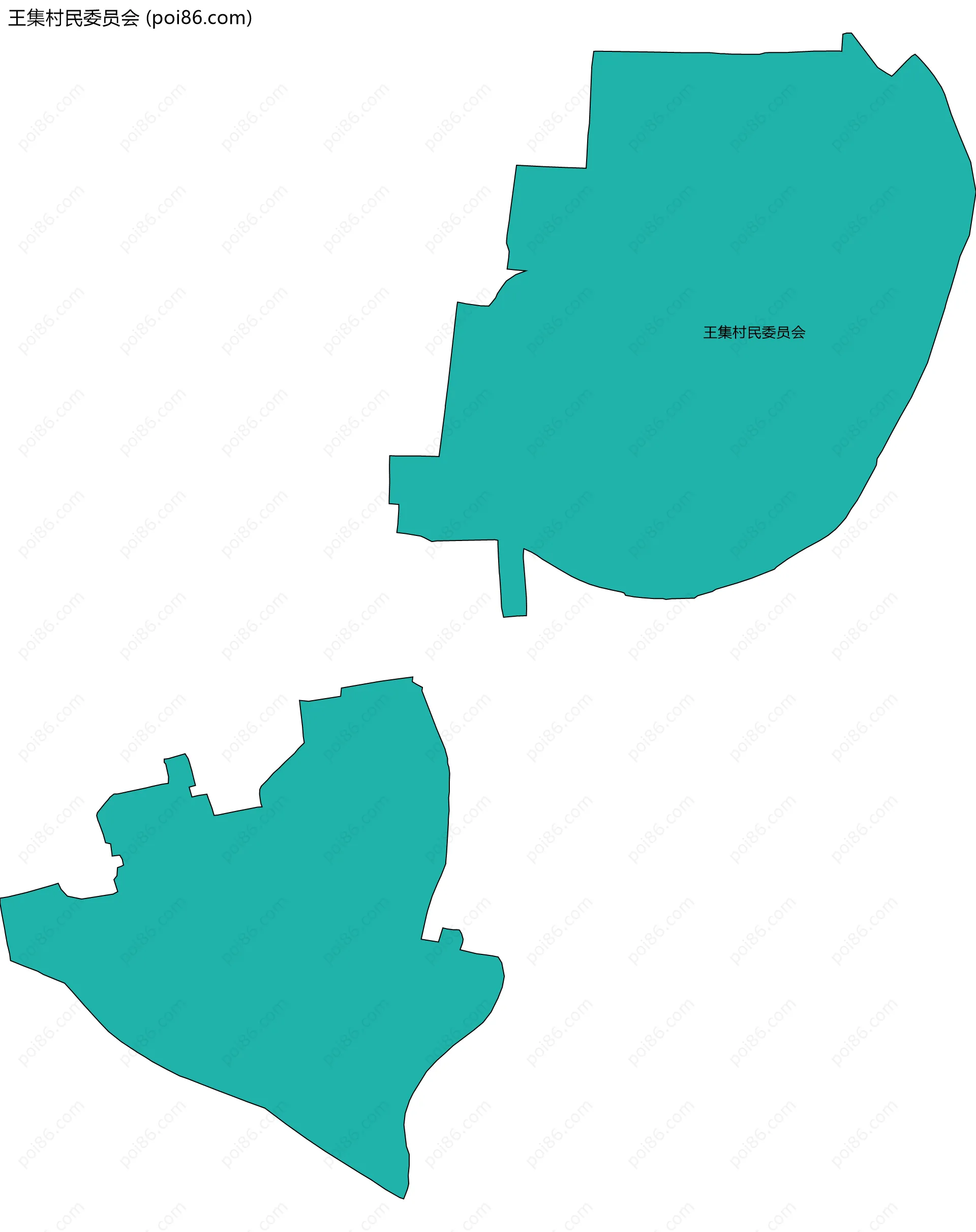 王集村民委员会边界地图