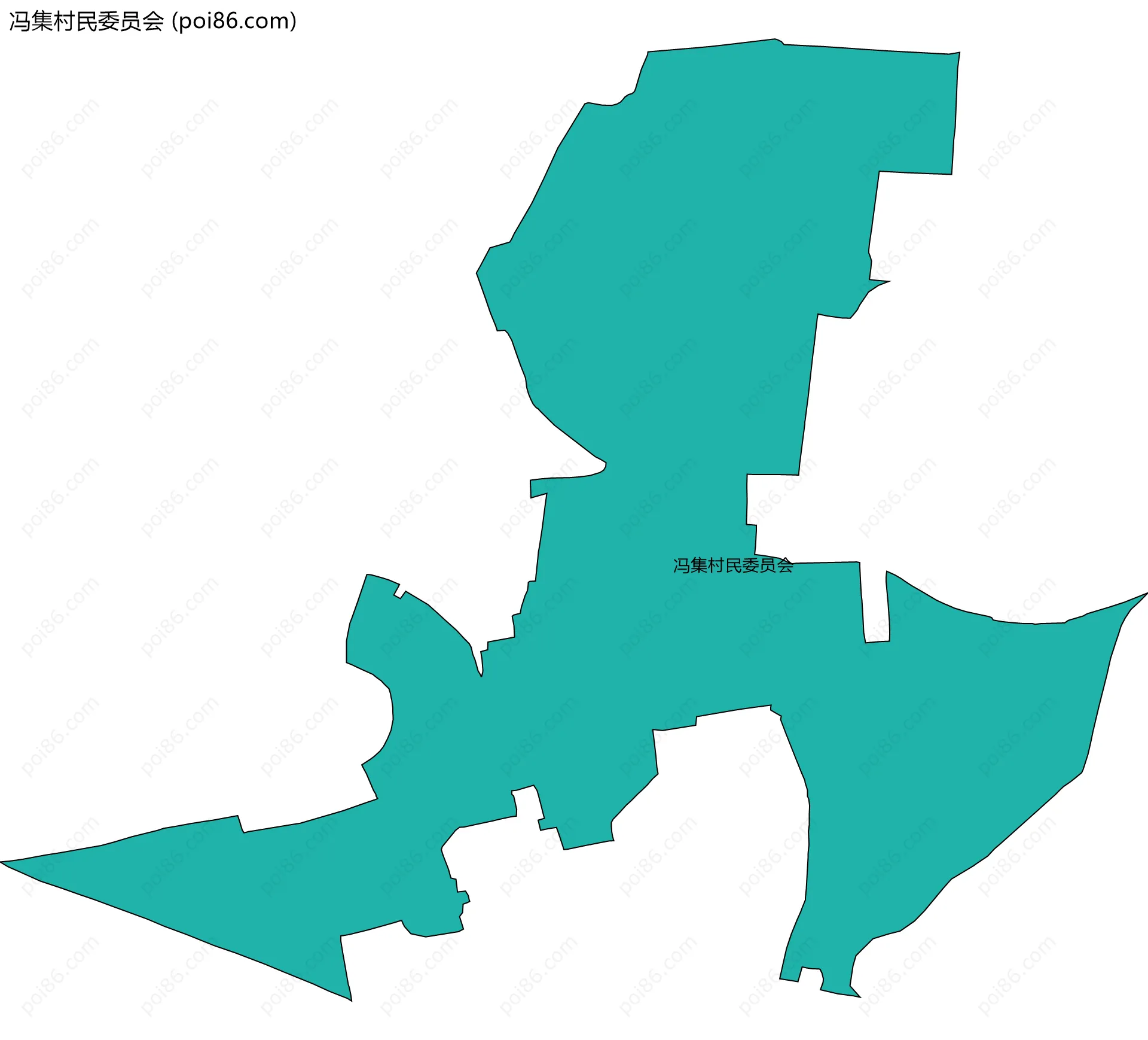 冯集村民委员会边界地图