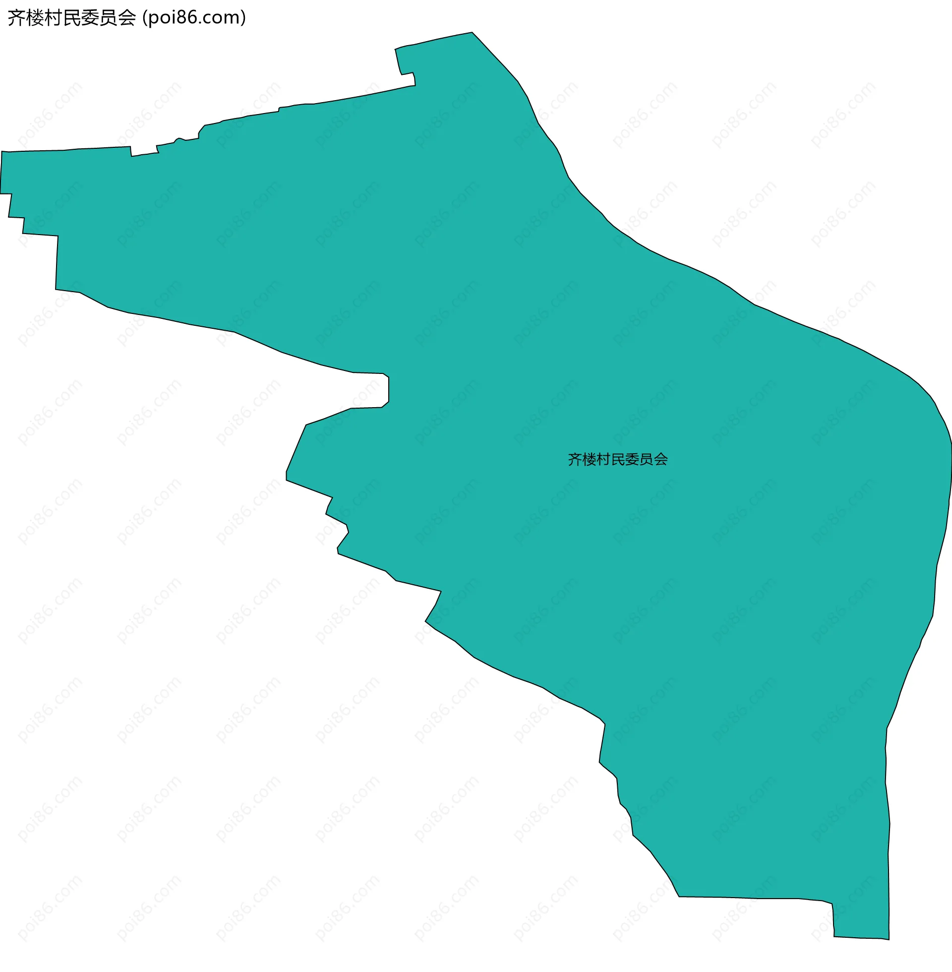 齐楼村民委员会边界地图