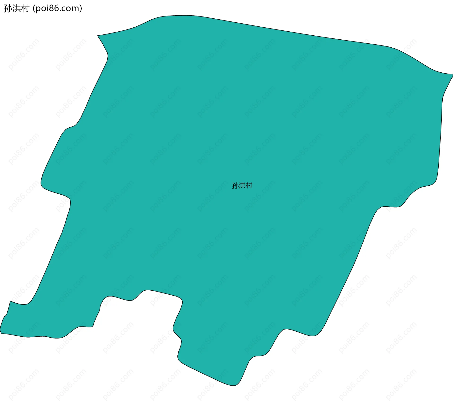 孙洪村边界地图