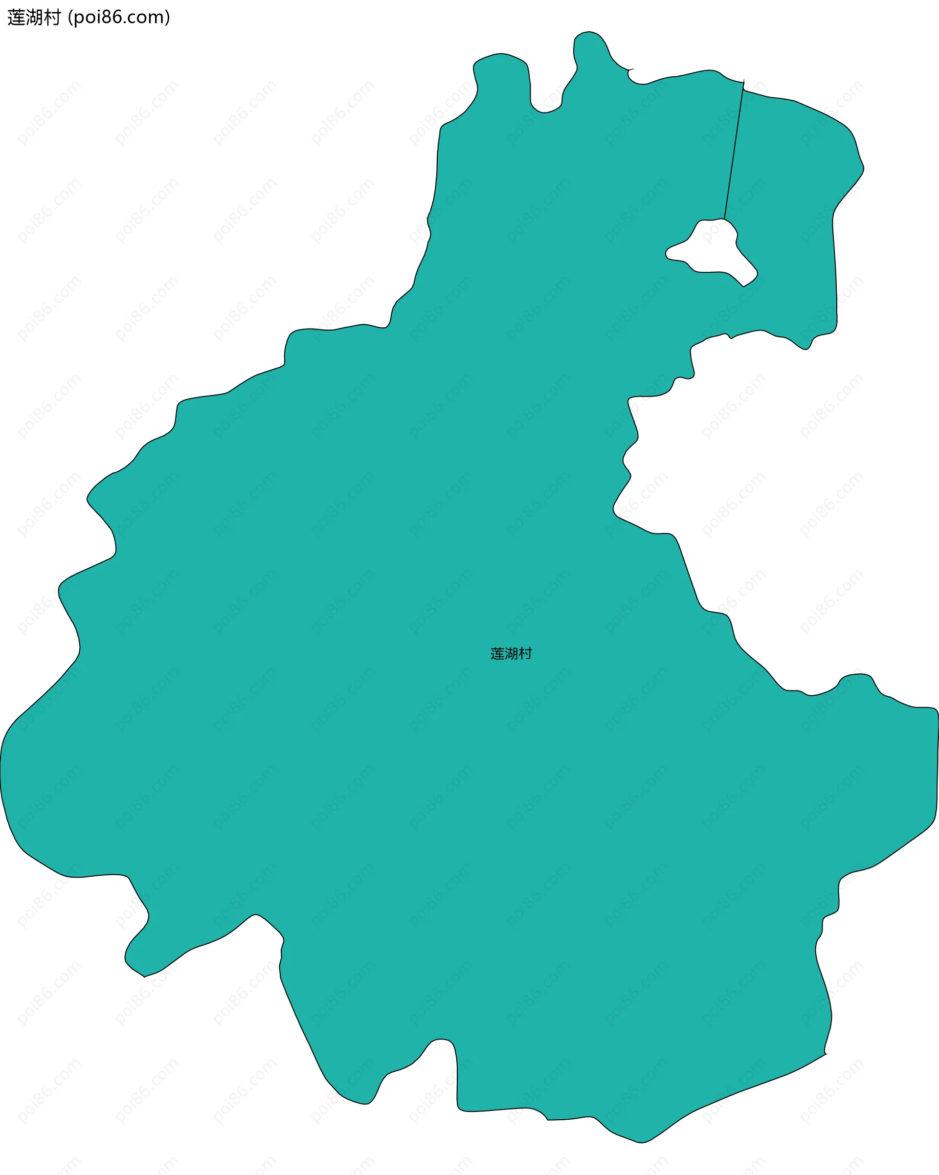 莲湖村边界地图