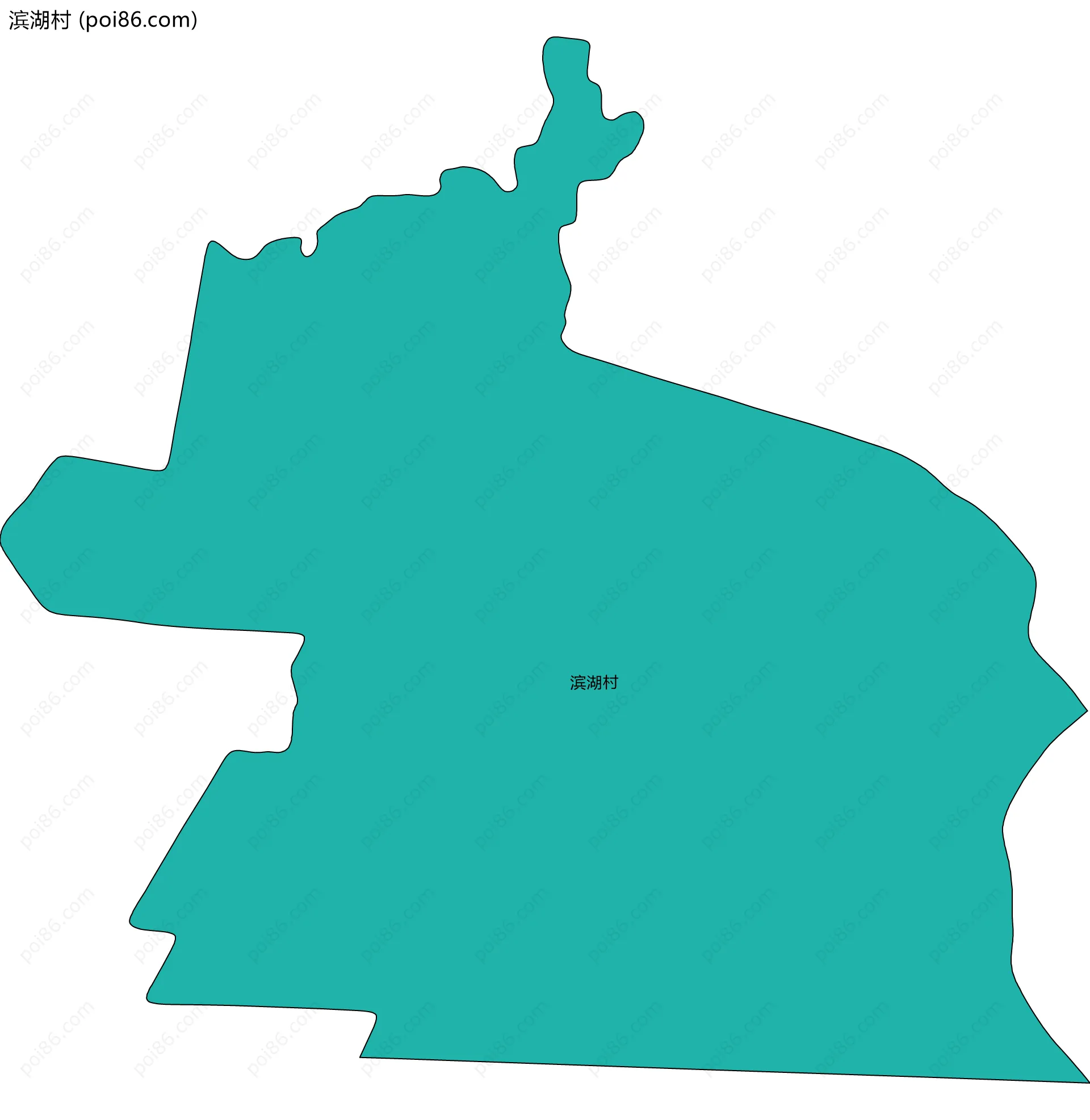 滨湖村边界地图