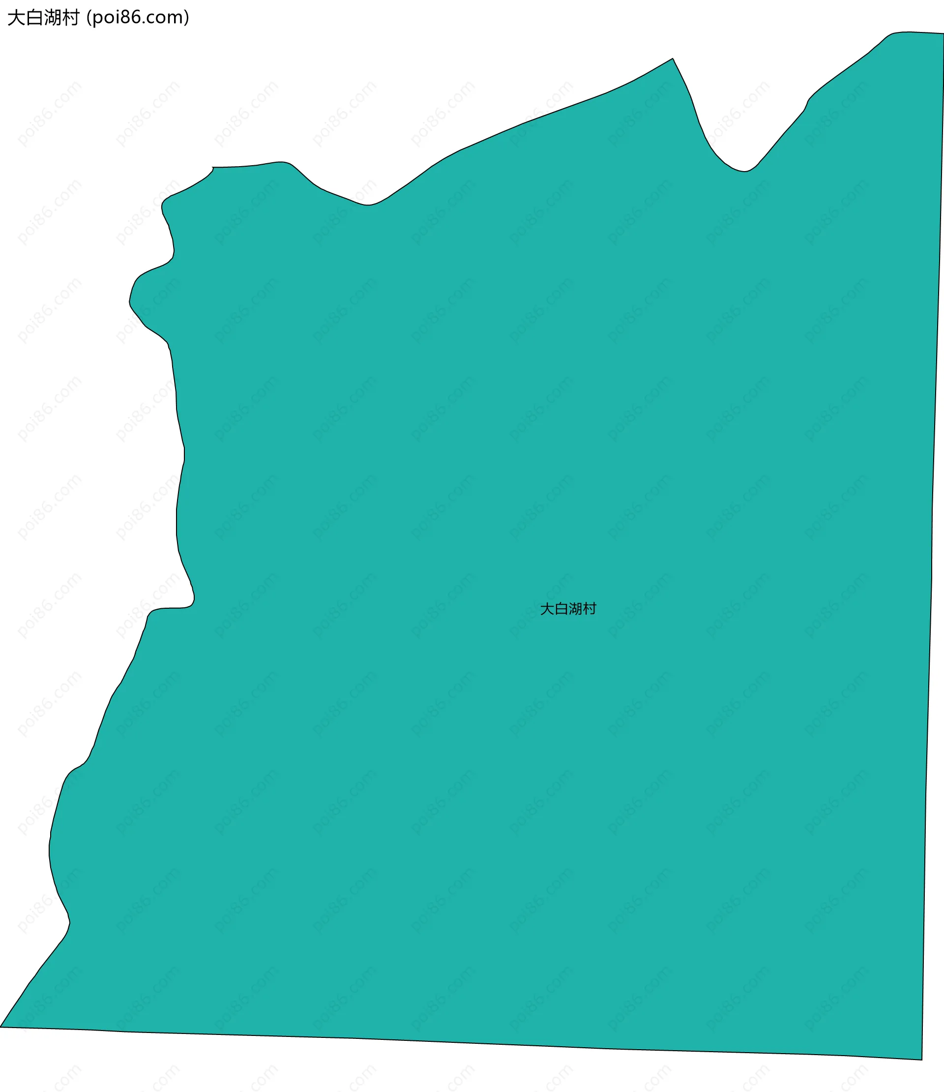 大白湖村边界地图