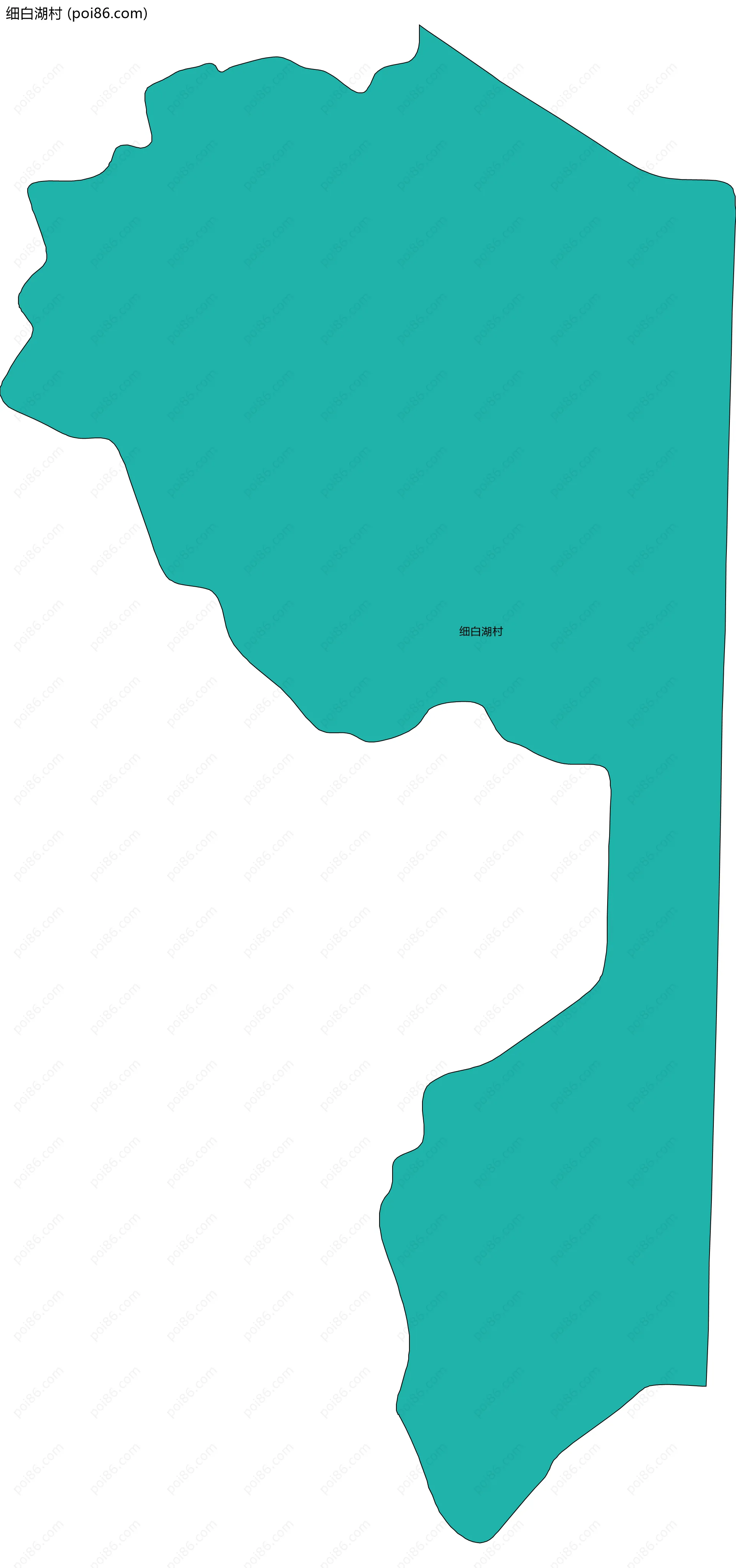 细白湖村边界地图