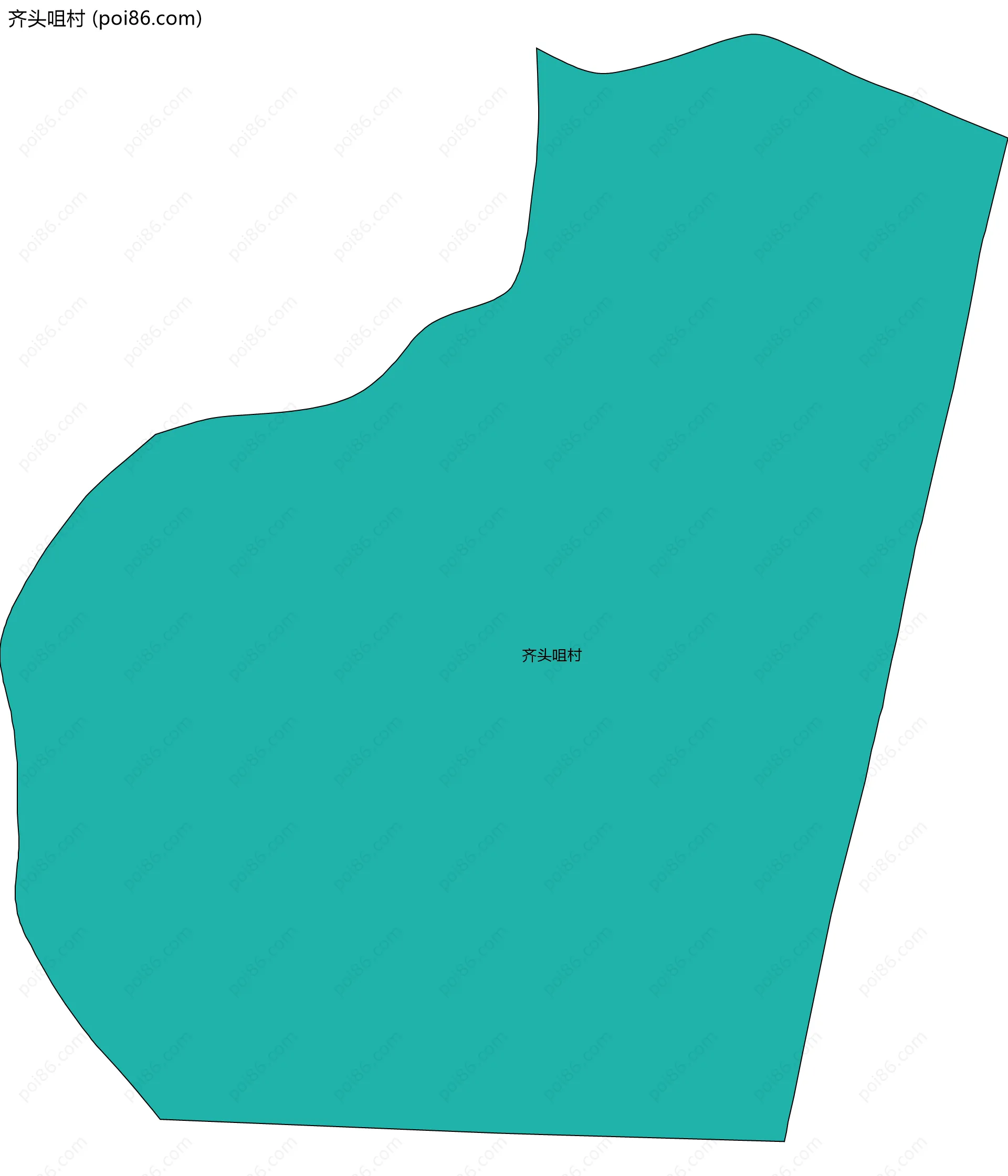 齐头咀村边界地图