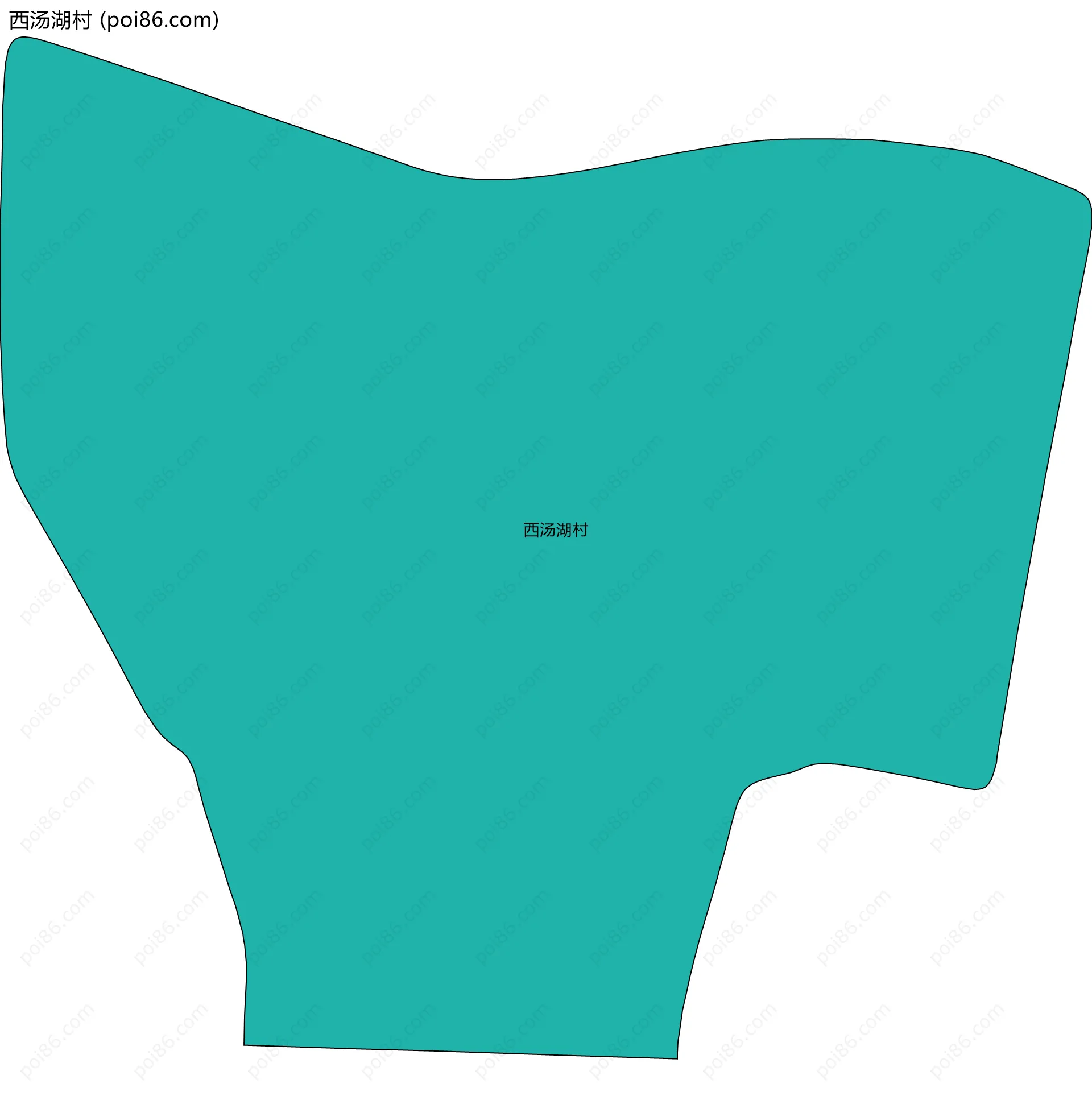 西汤湖村边界地图