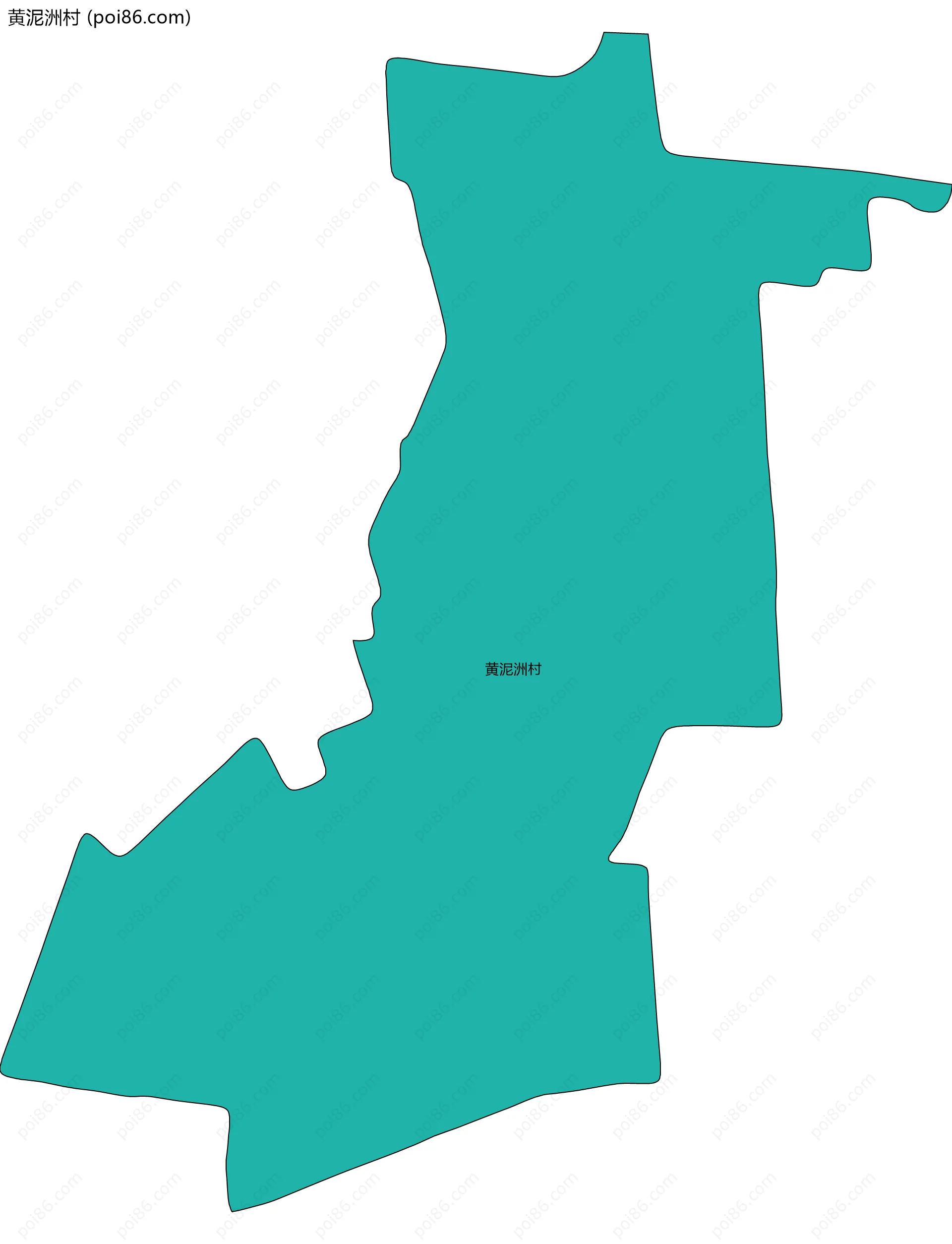 黄泥洲村边界地图