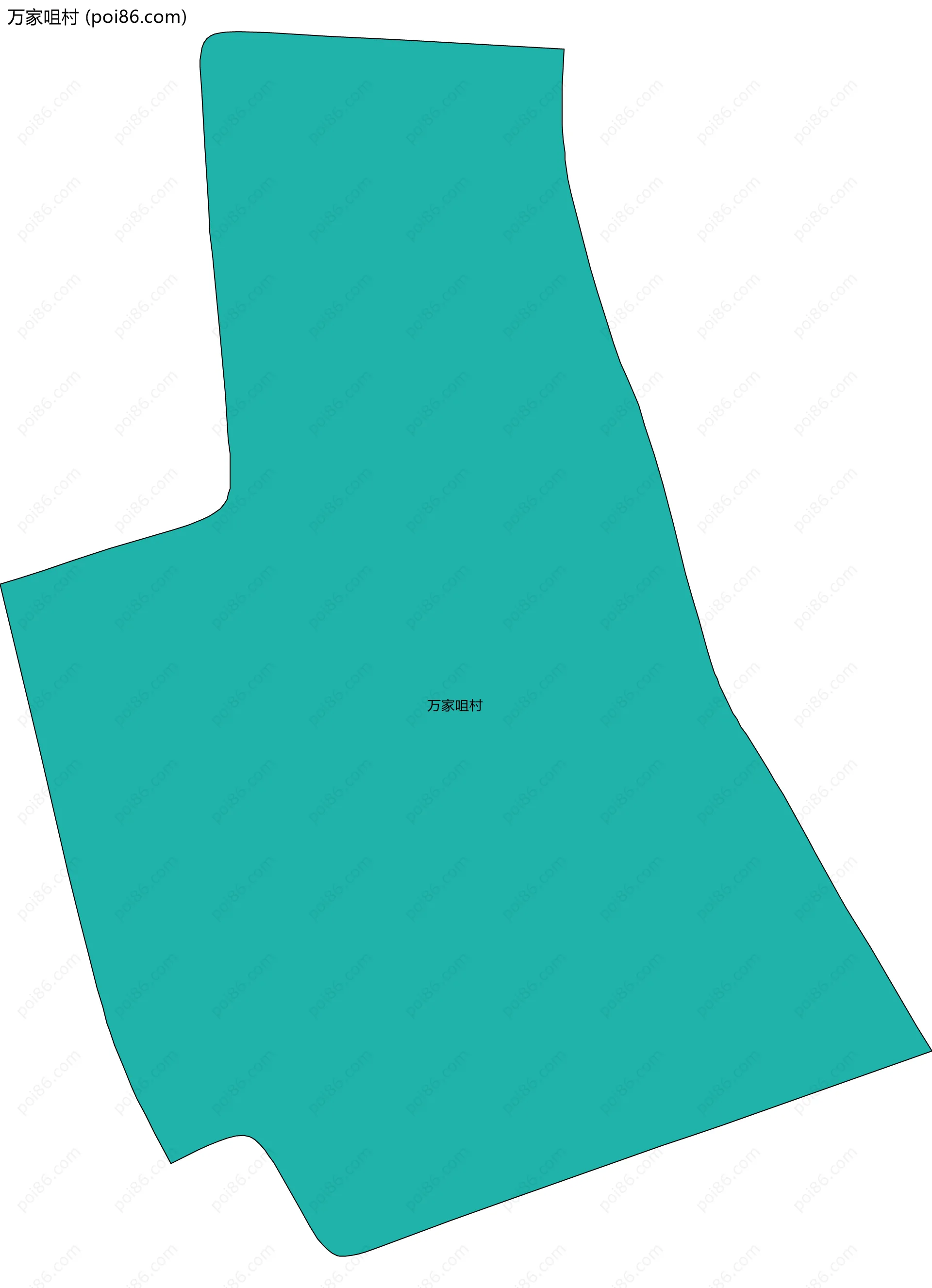 万家咀村边界地图