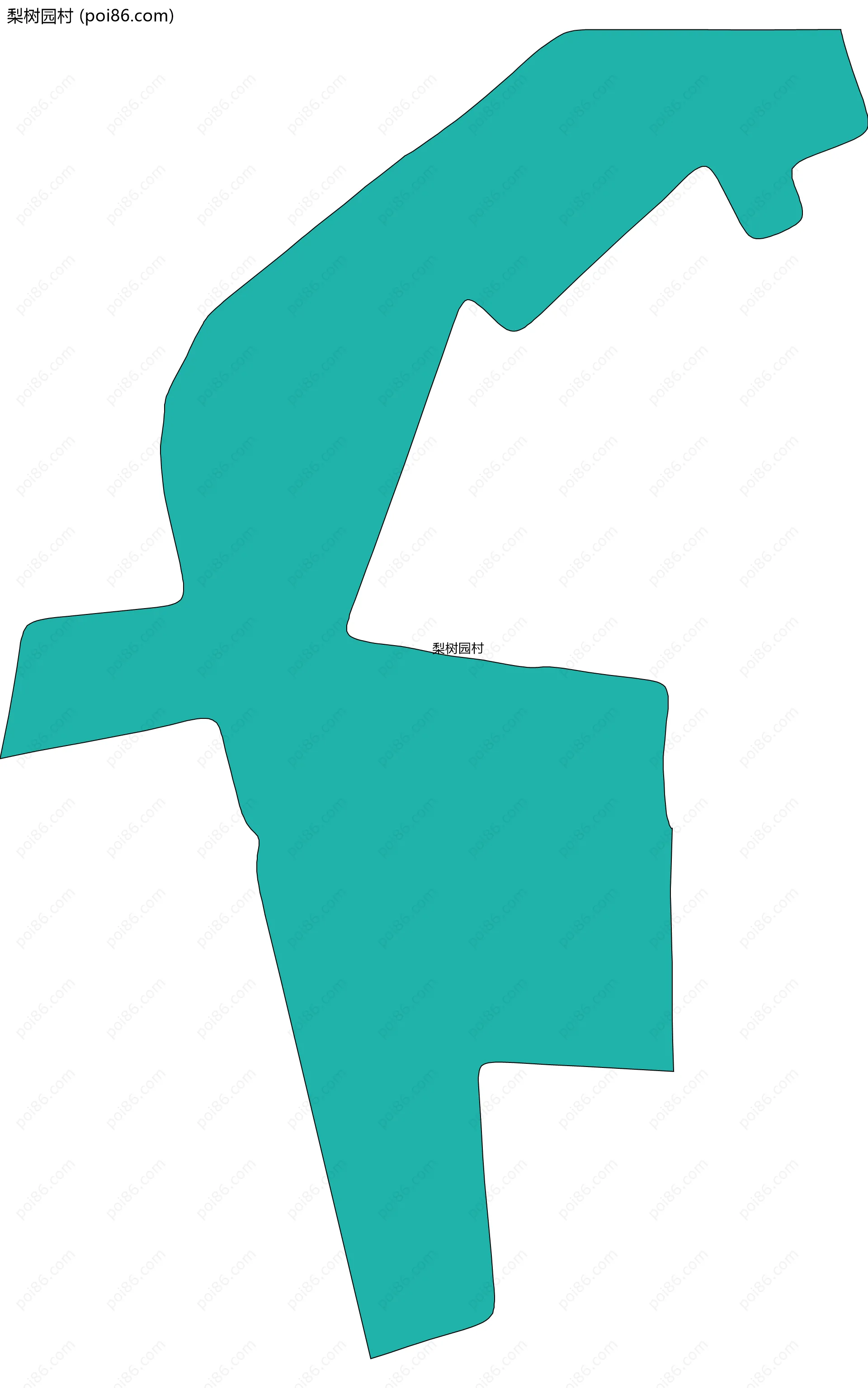 梨树园村边界地图