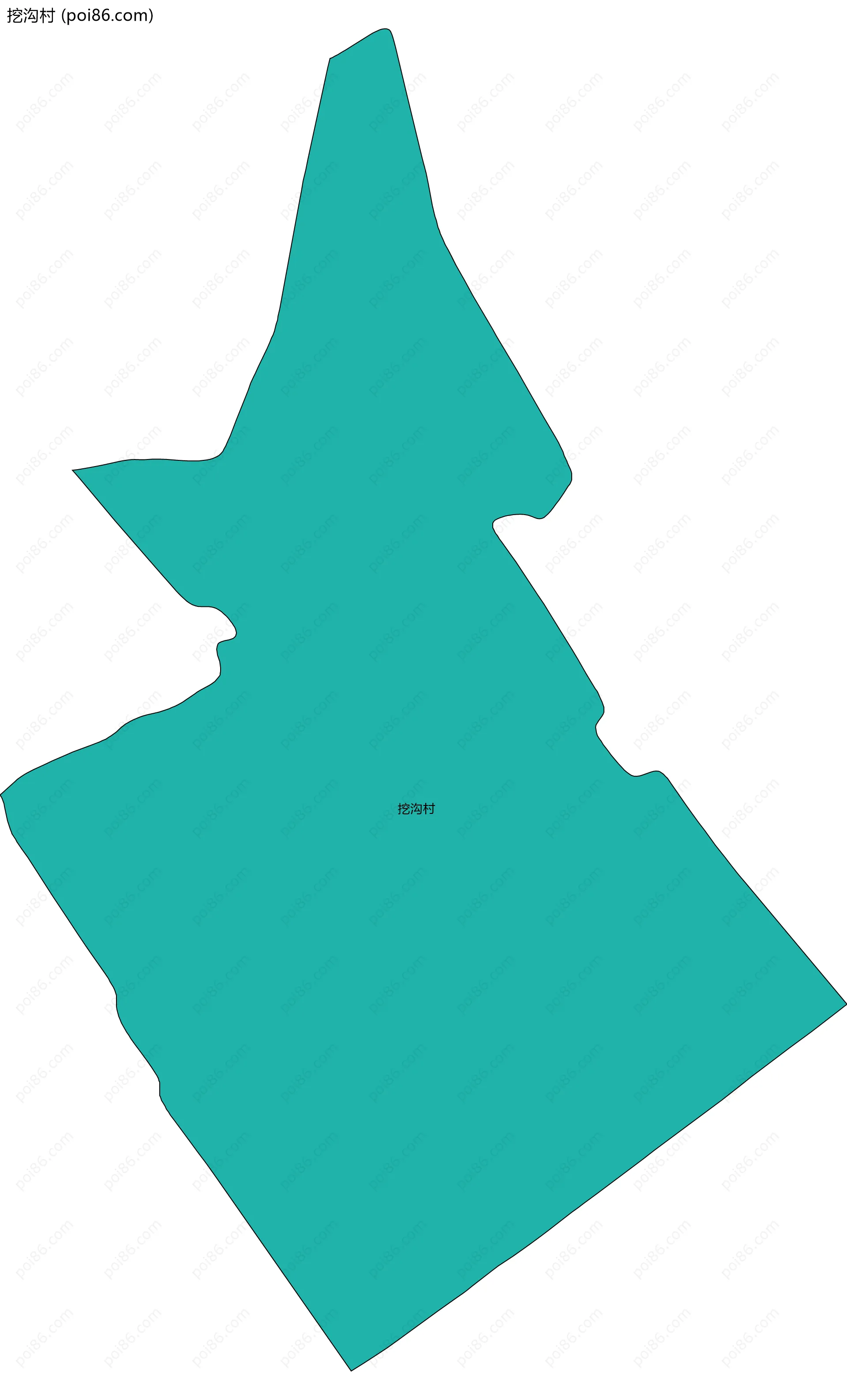 挖沟村边界地图