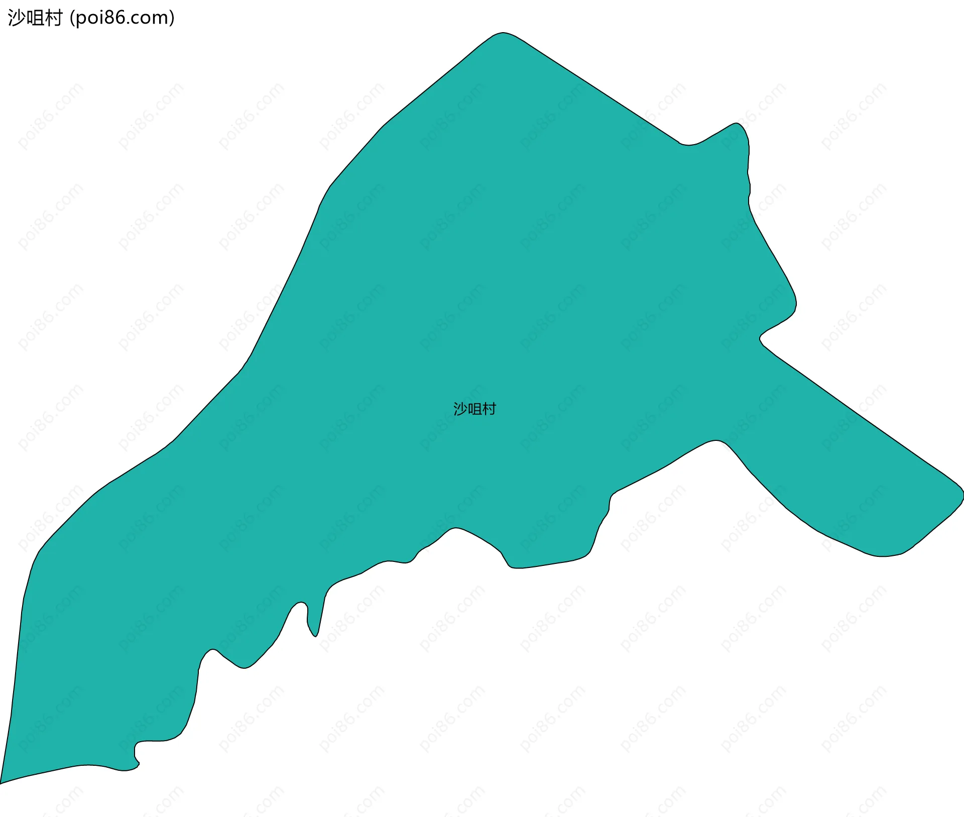 沙咀村边界地图