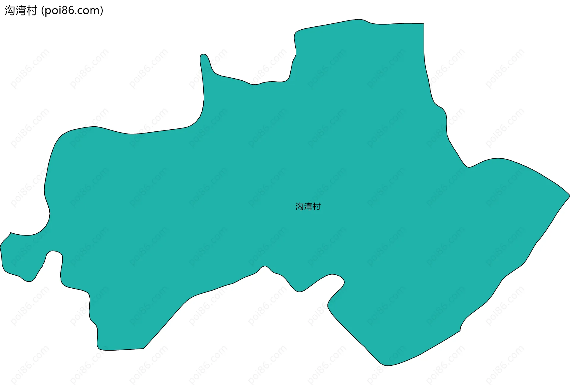 沟湾村边界地图
