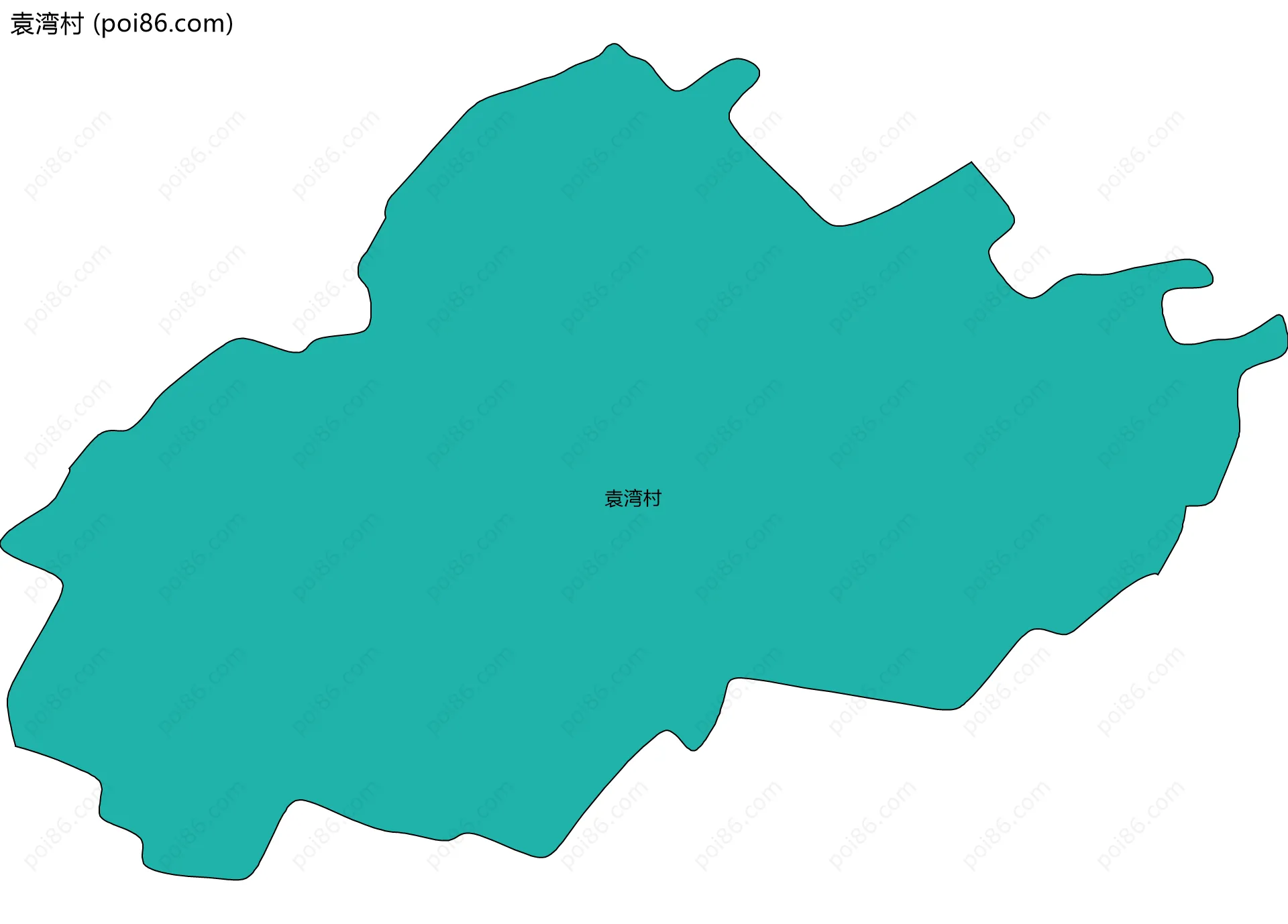 袁湾村边界地图