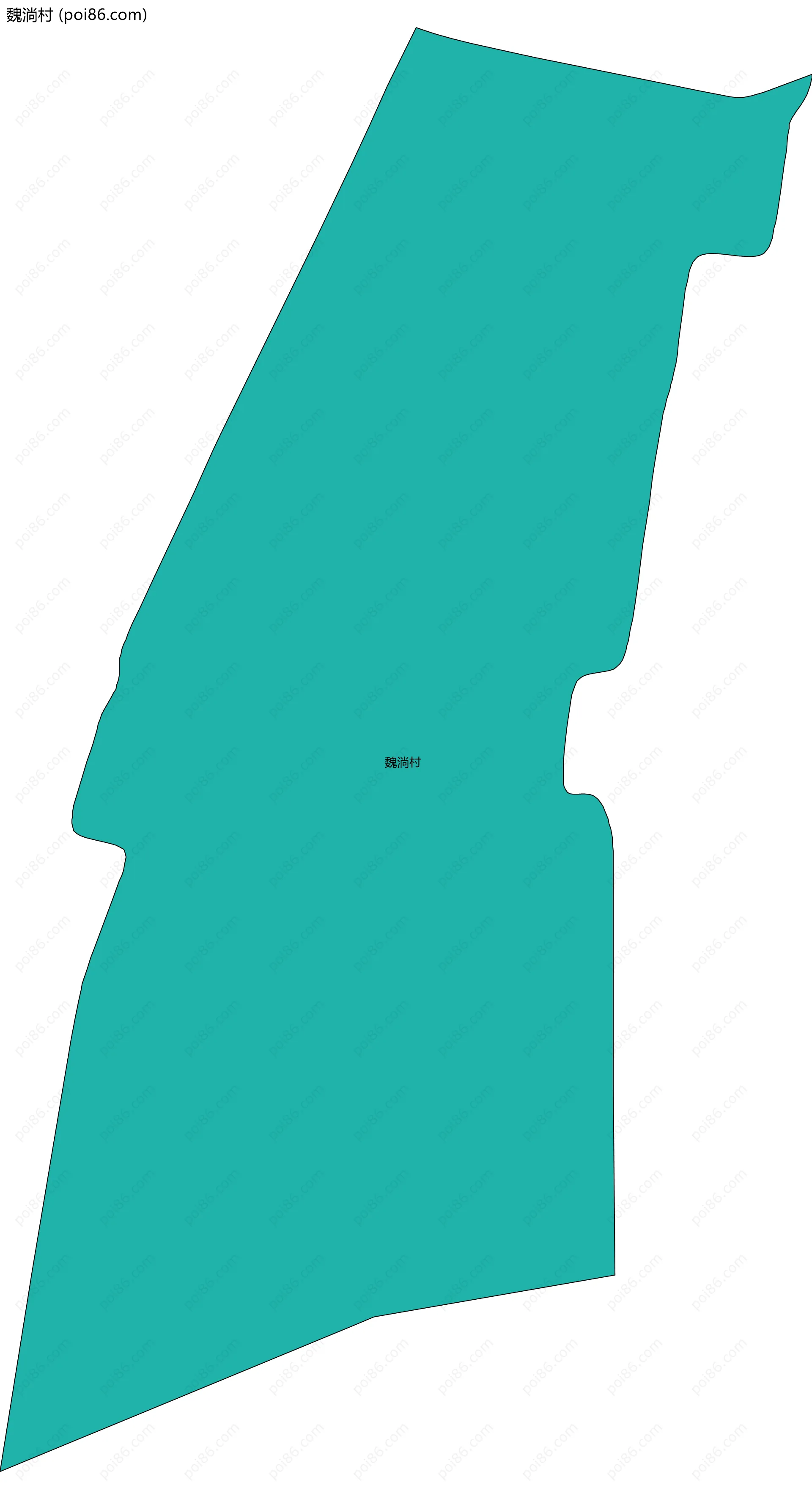 魏淌村边界地图