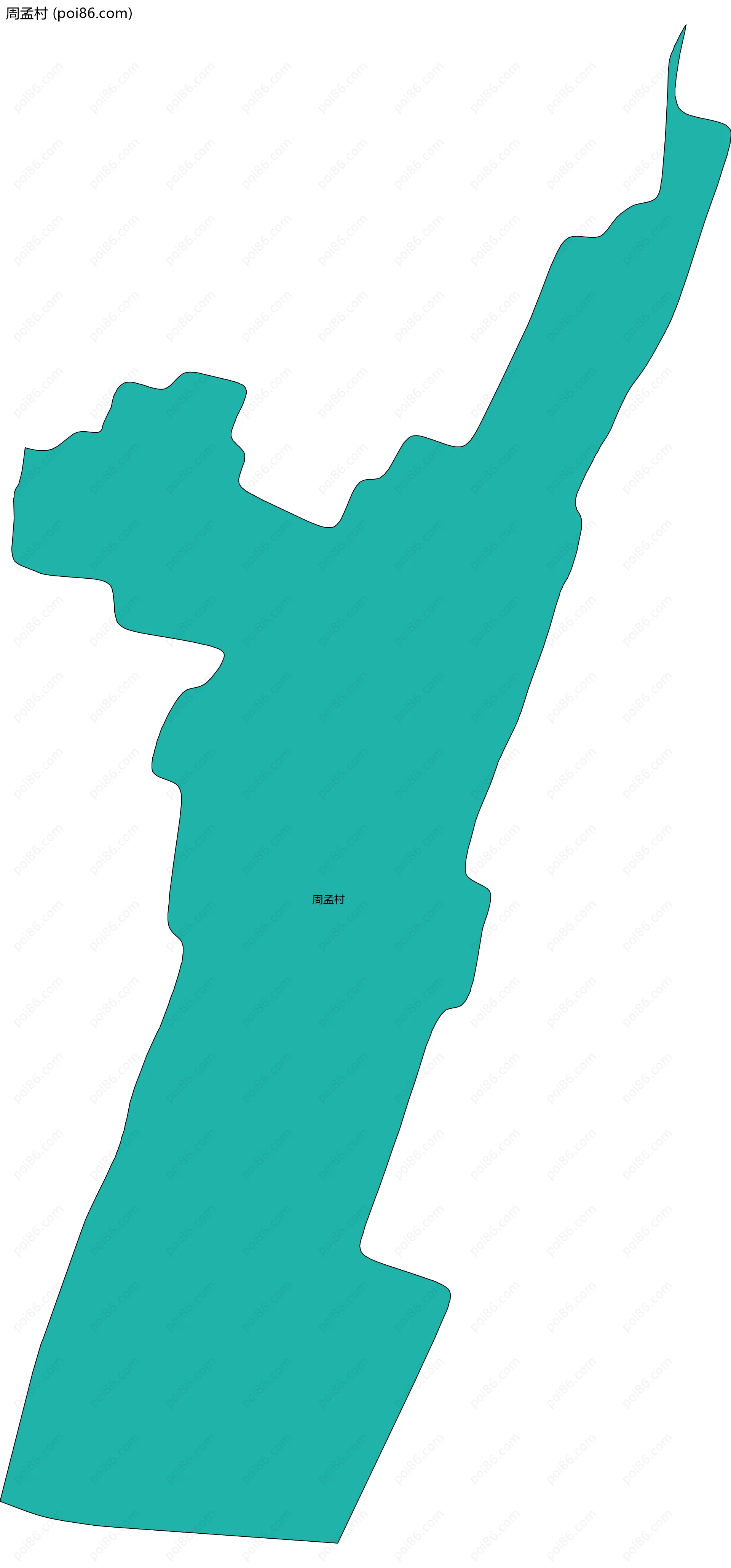 周孟村边界地图