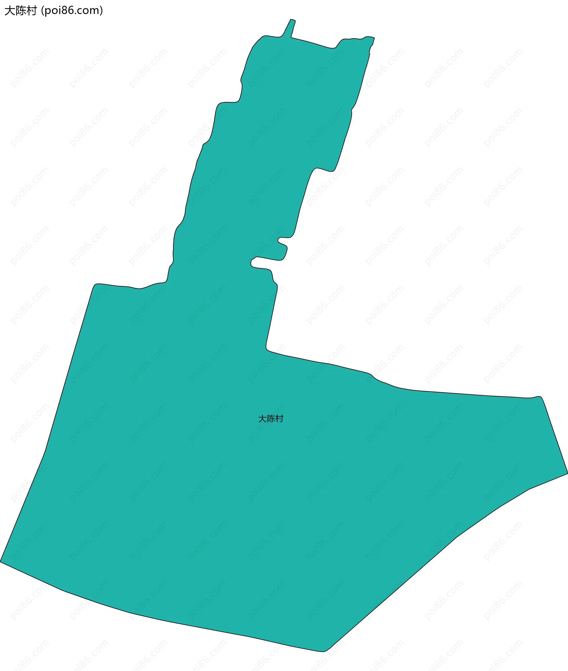 大陈村边界地图