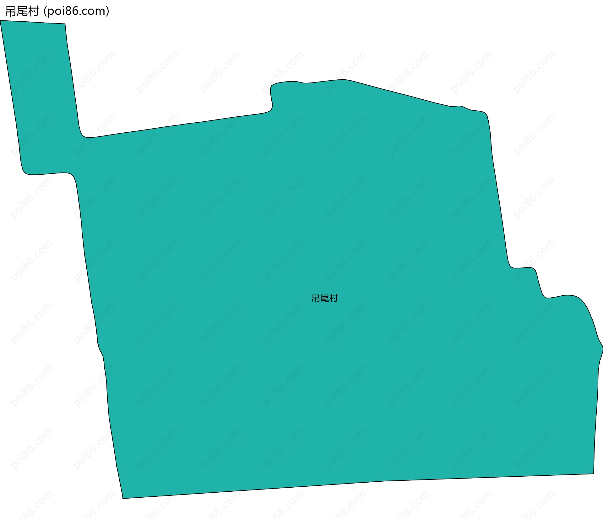 吊尾村边界地图