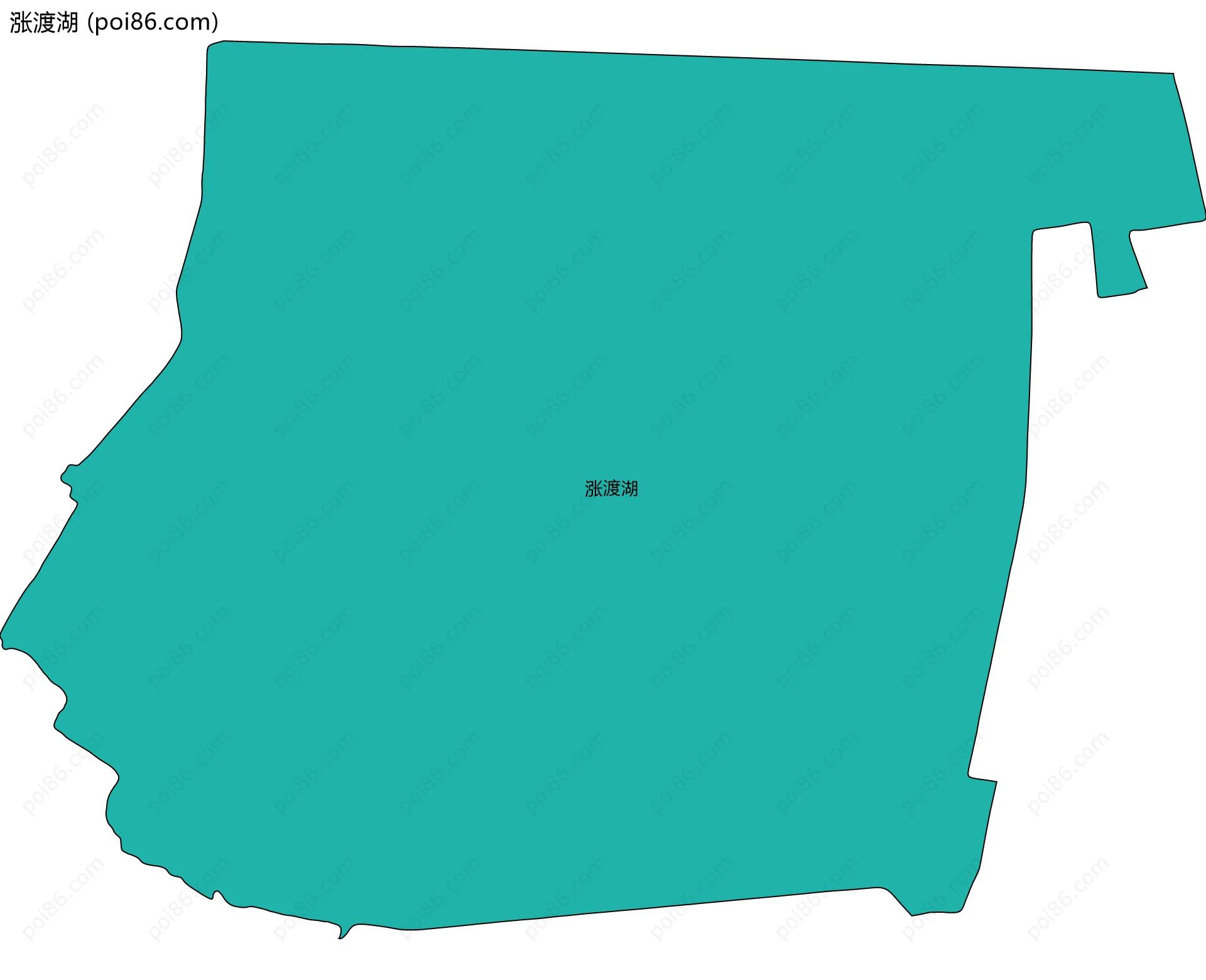 涨渡湖边界地图