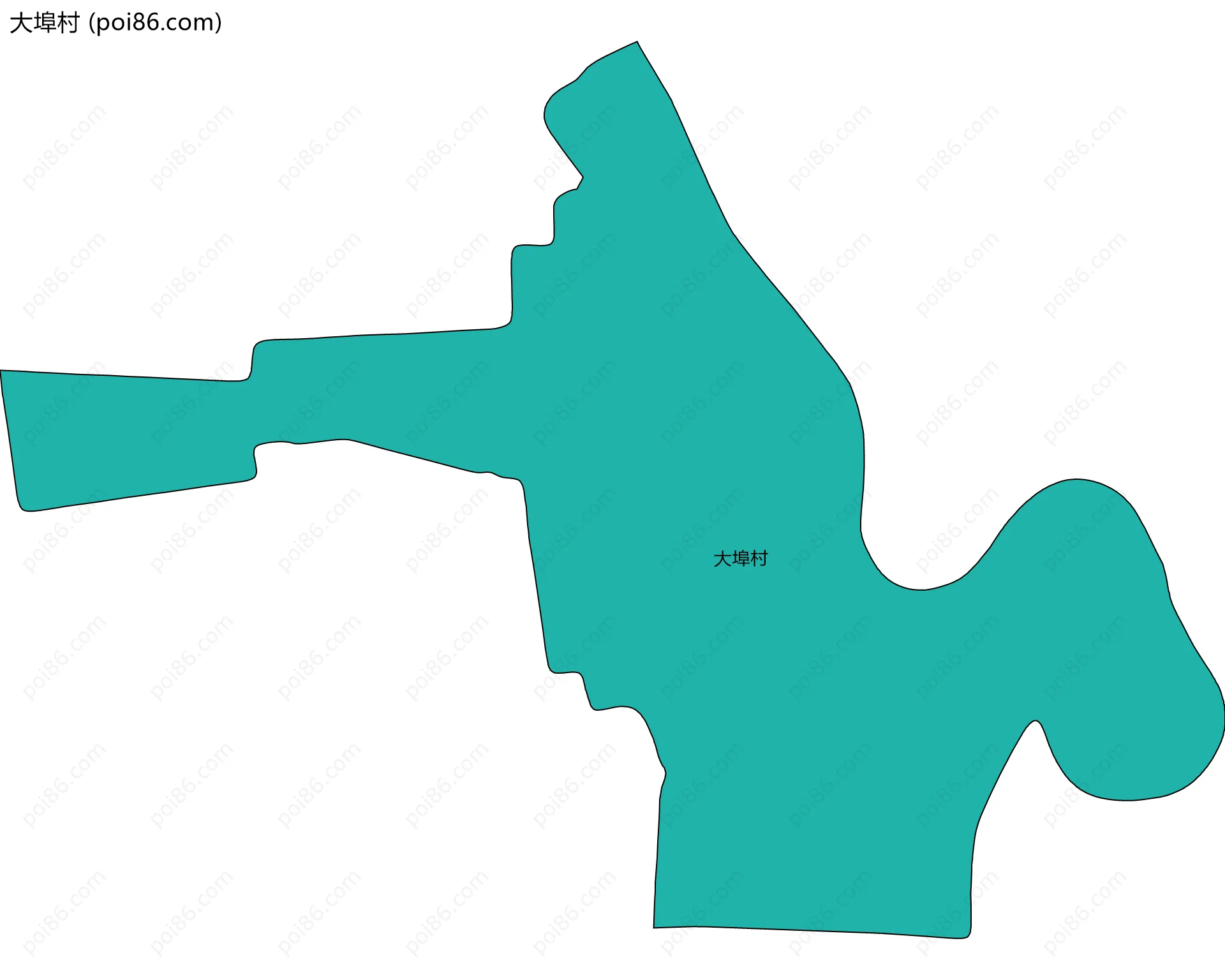 大埠村边界地图