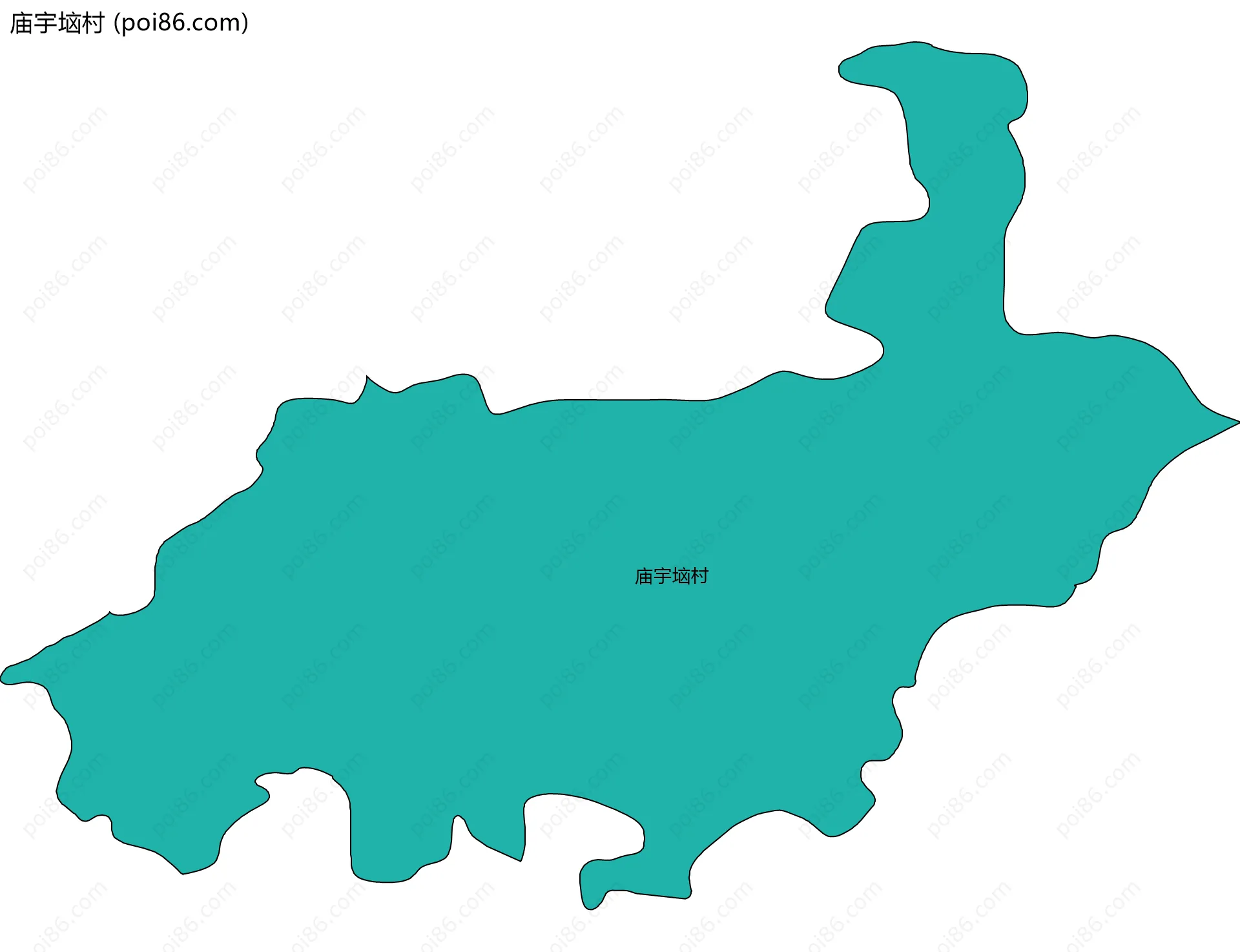 庙宇垴村边界地图