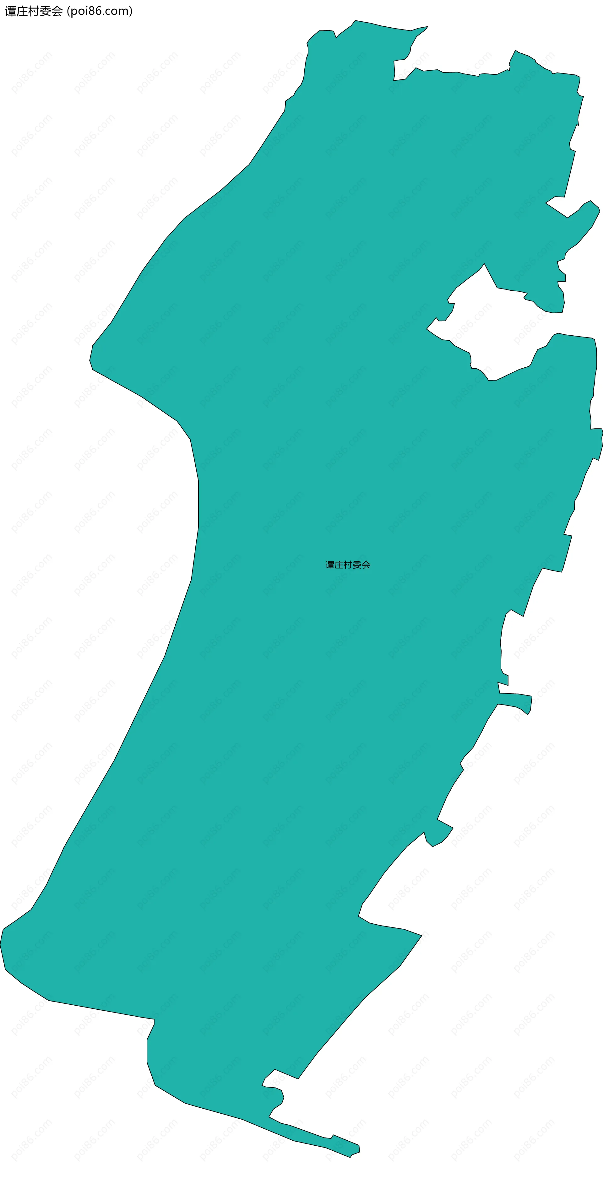 谭庄村委会边界地图