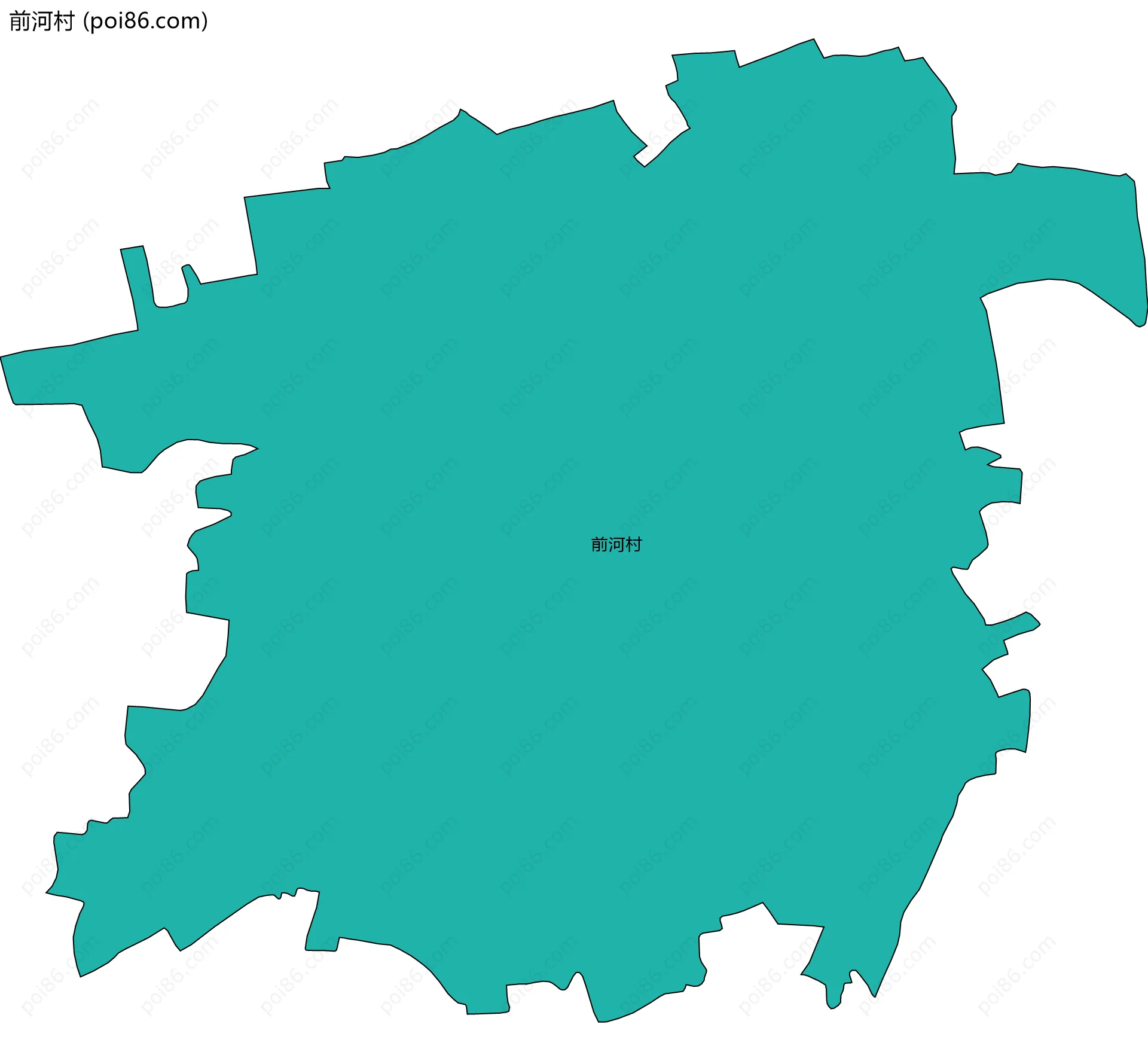 前河村边界地图