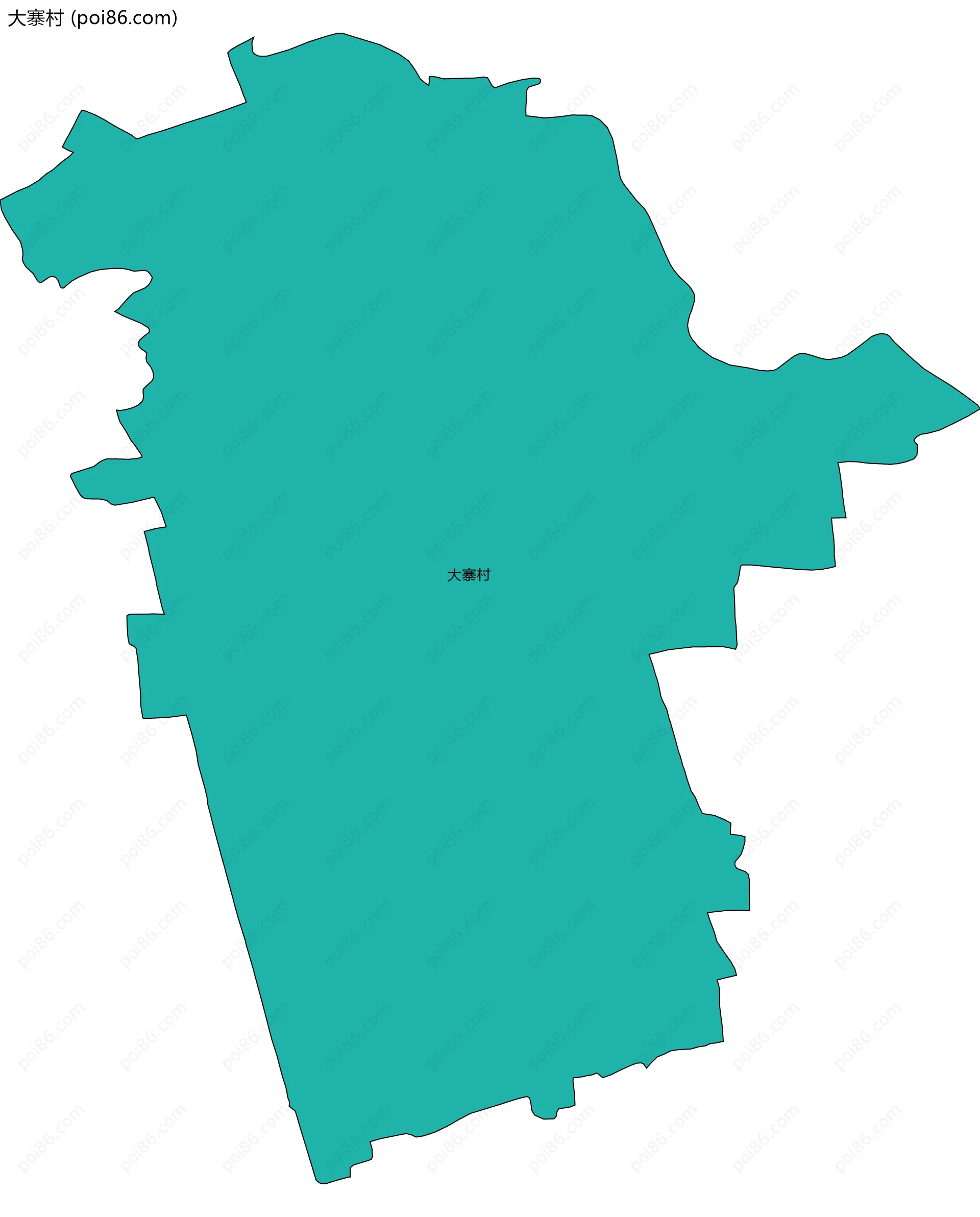 大寨村边界地图