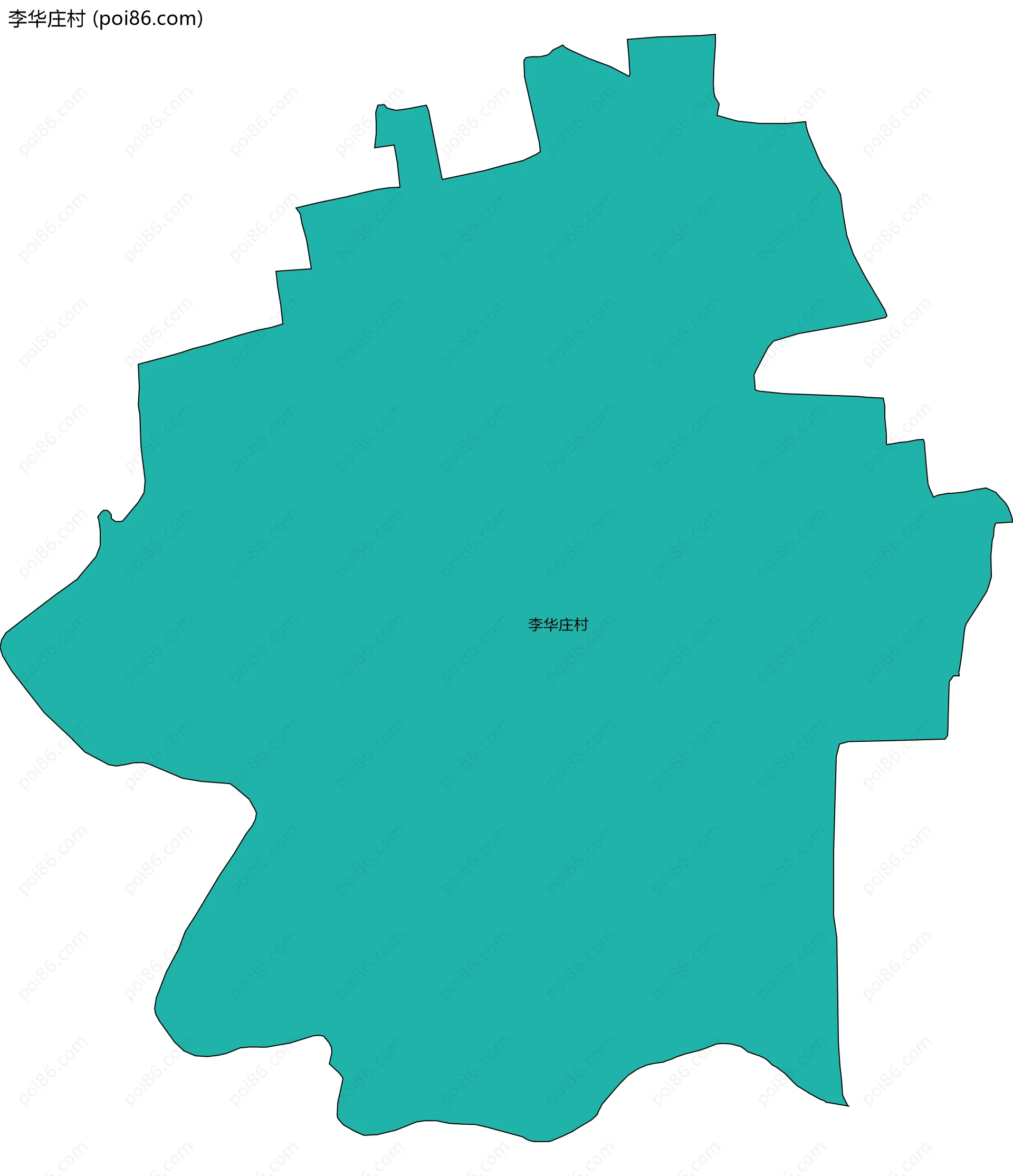 李华庄村边界地图