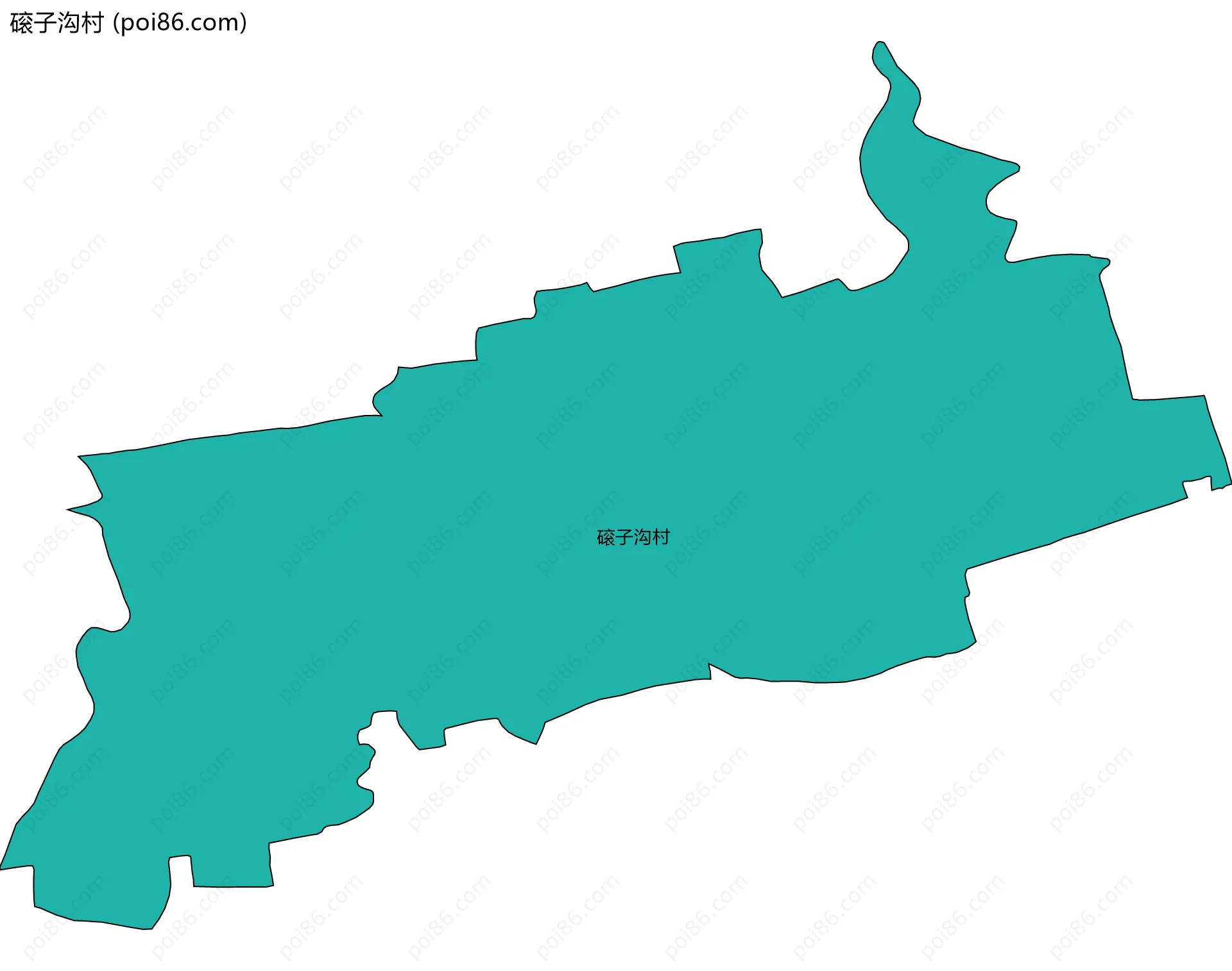 磙子沟村边界地图