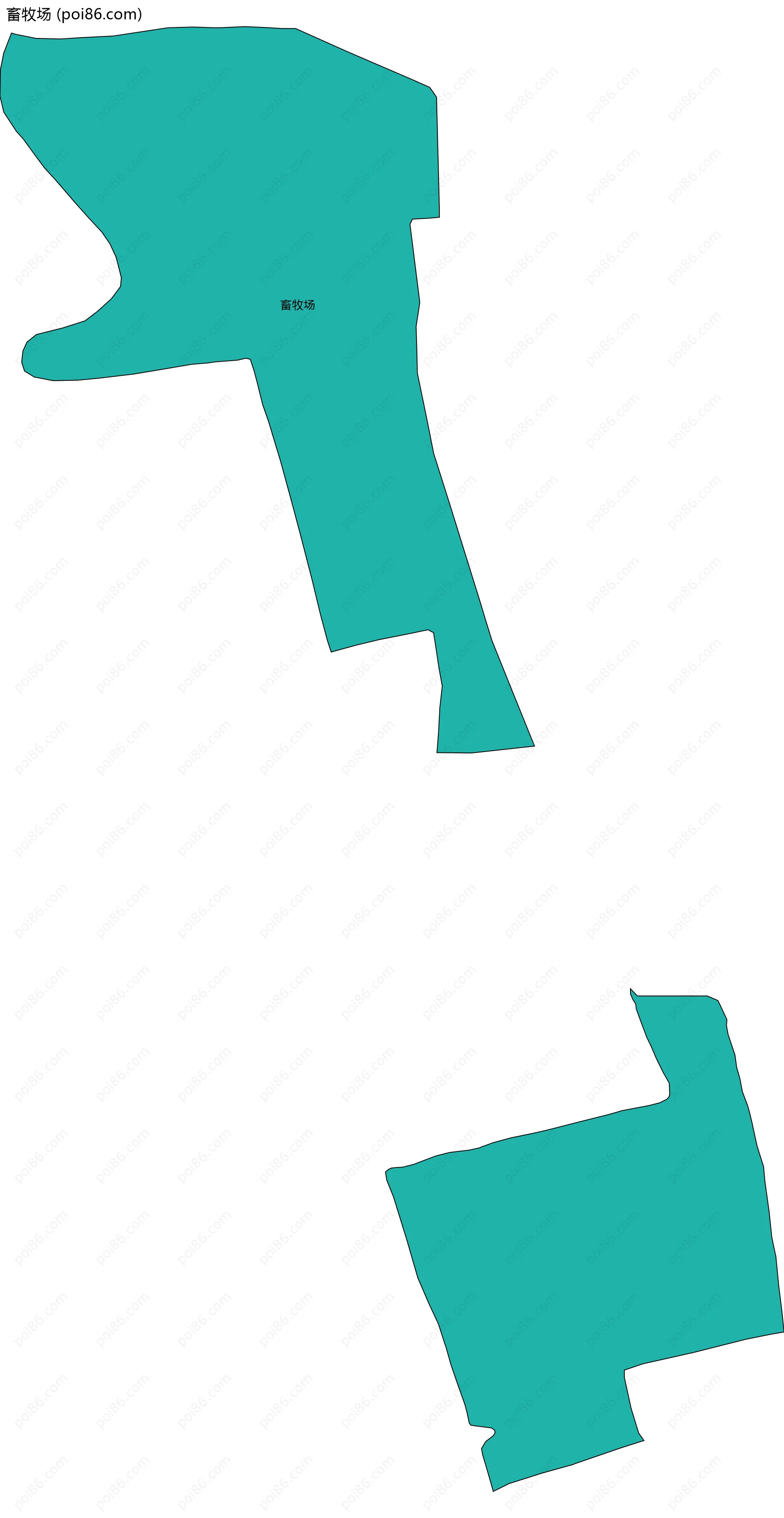 畜牧场边界地图