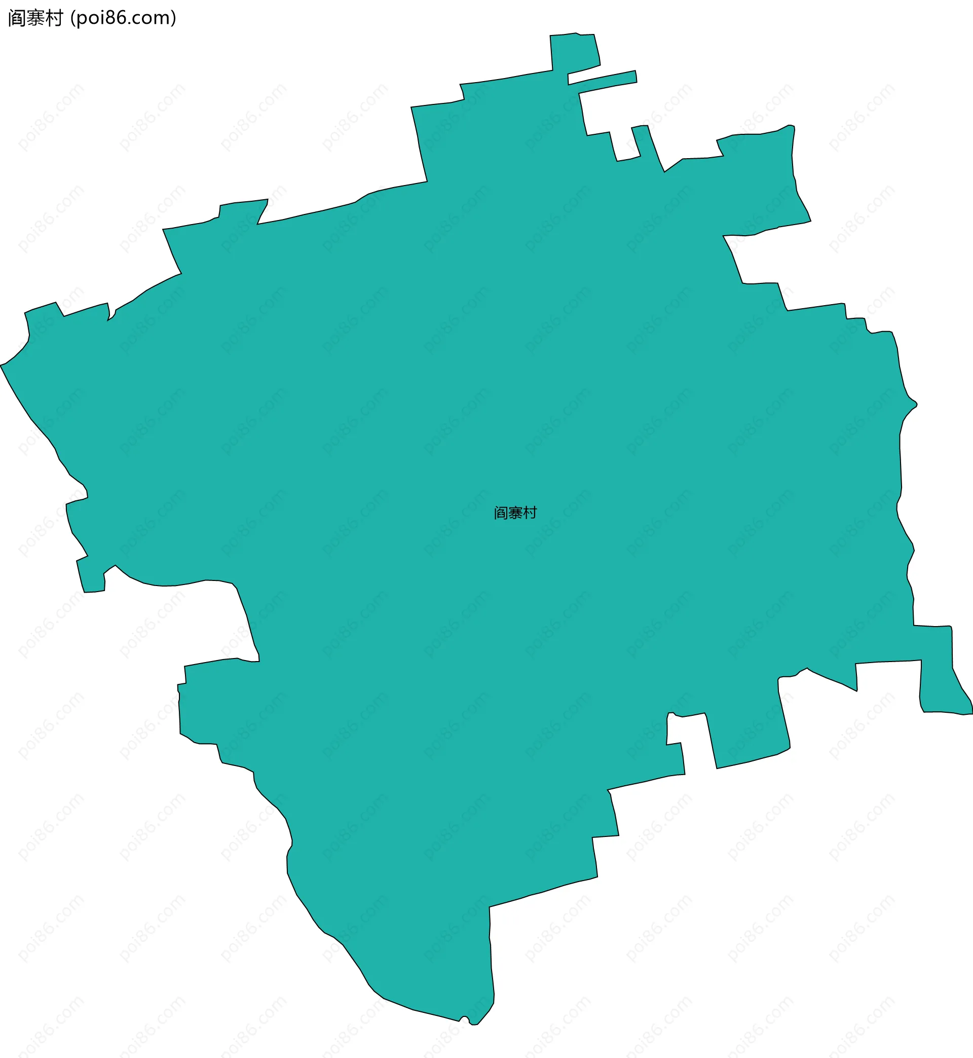 阎寨村边界地图