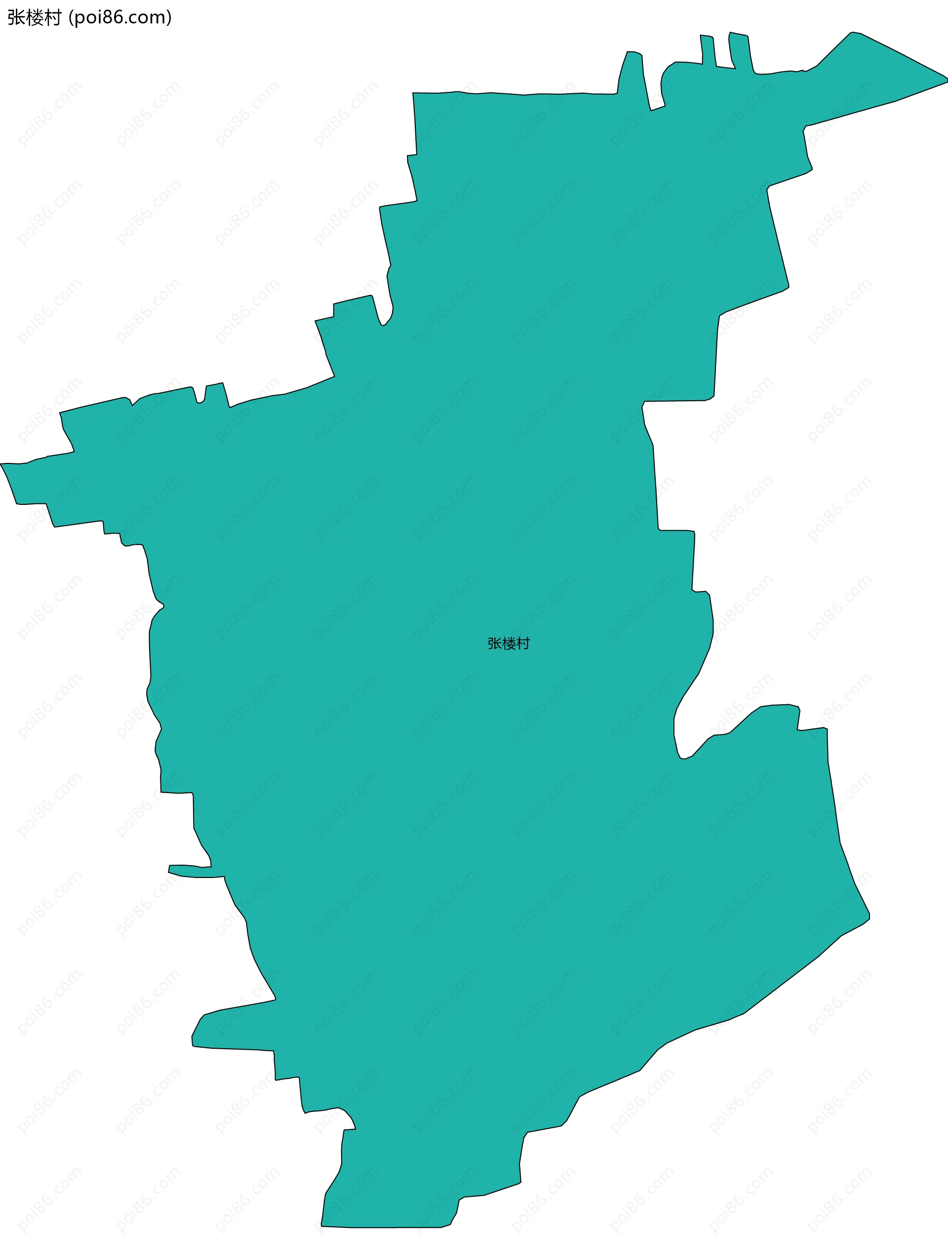 张楼村边界地图