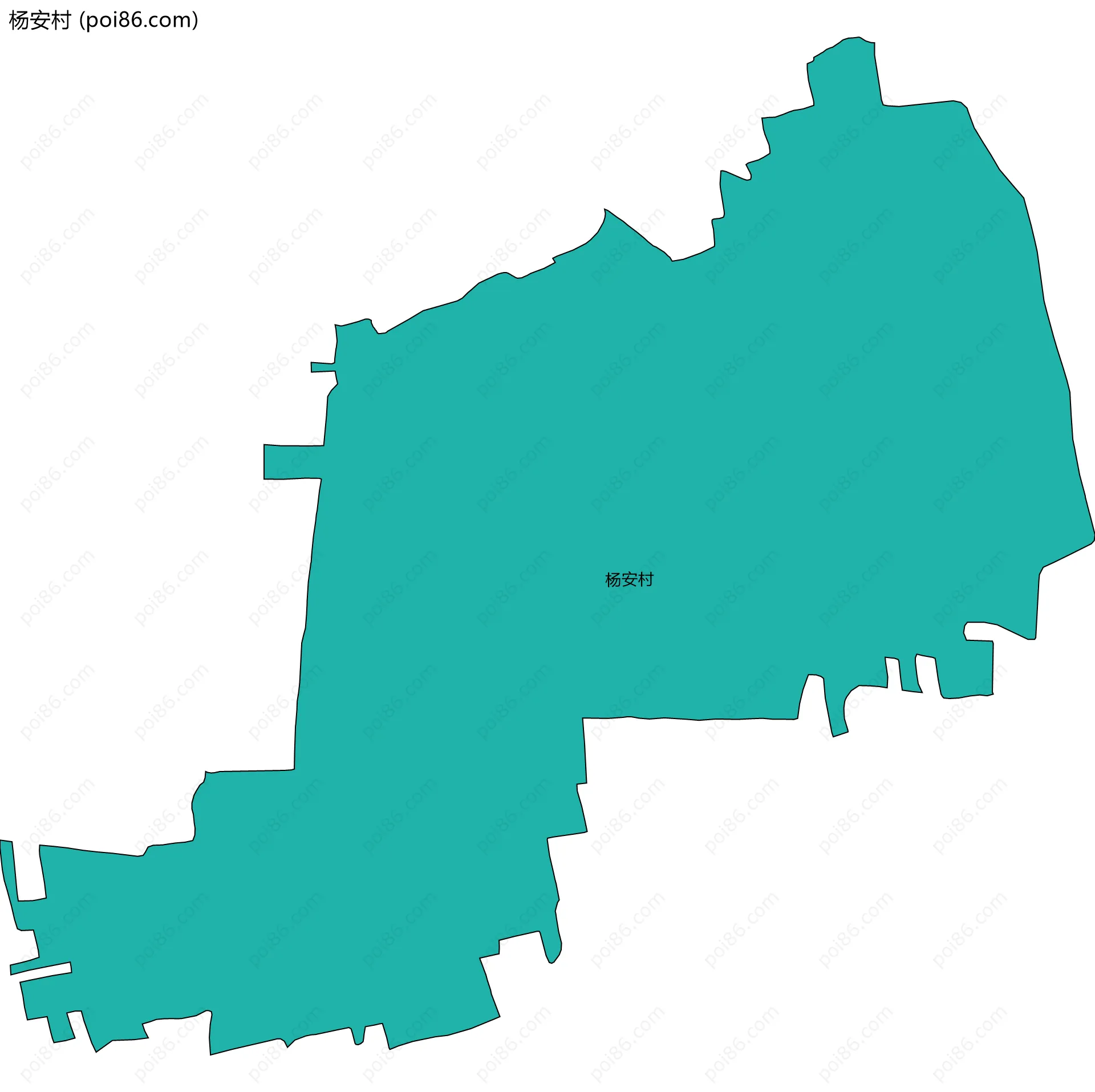 杨安村边界地图