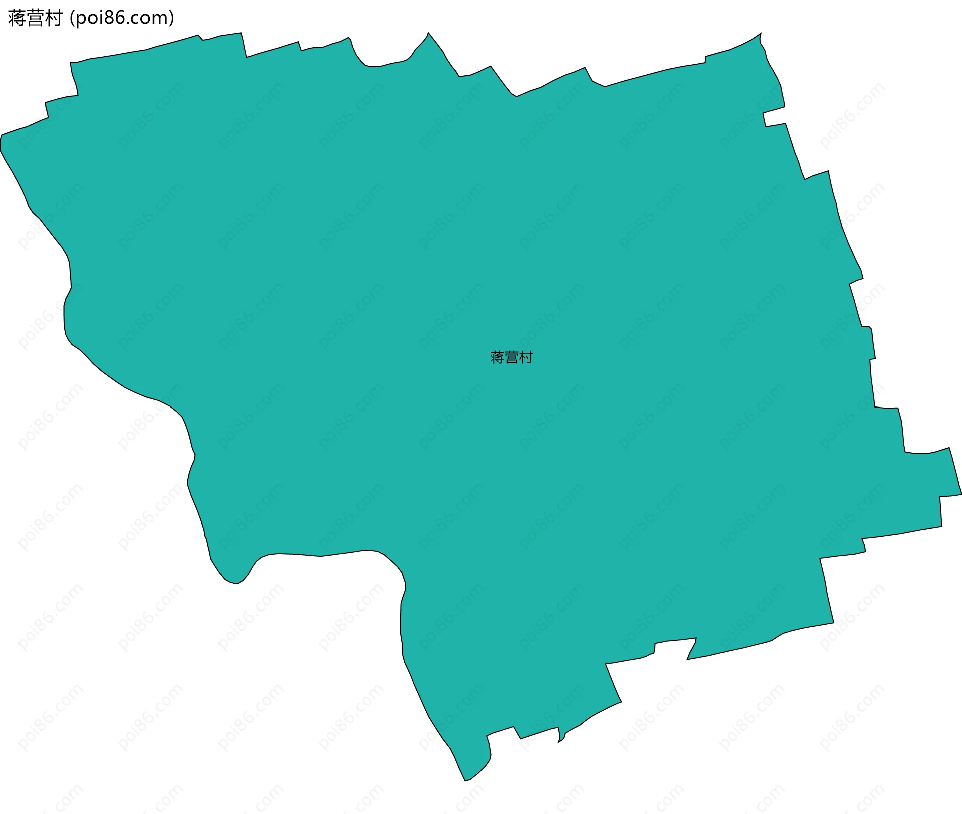 蒋营村边界地图