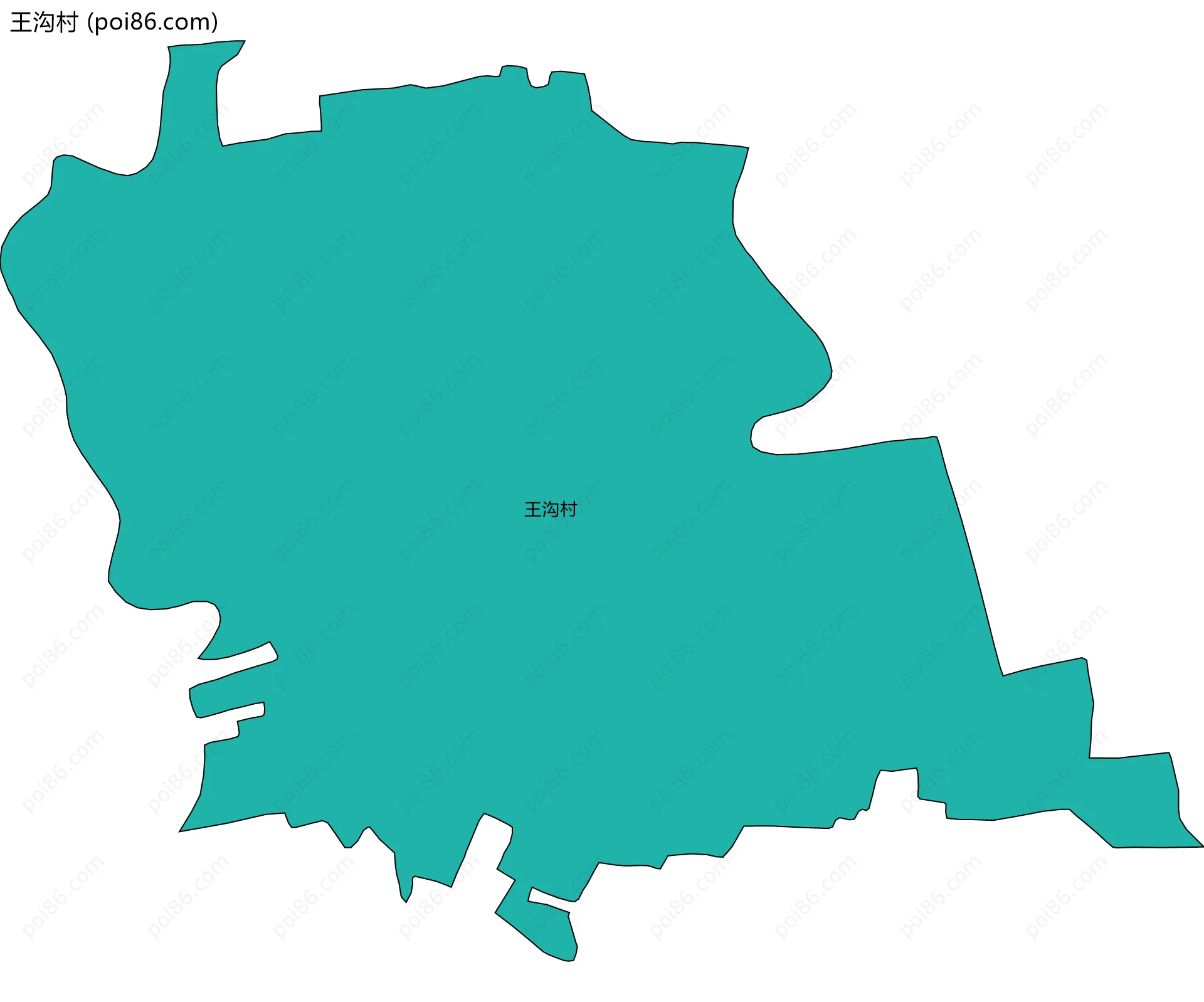 王沟村边界地图