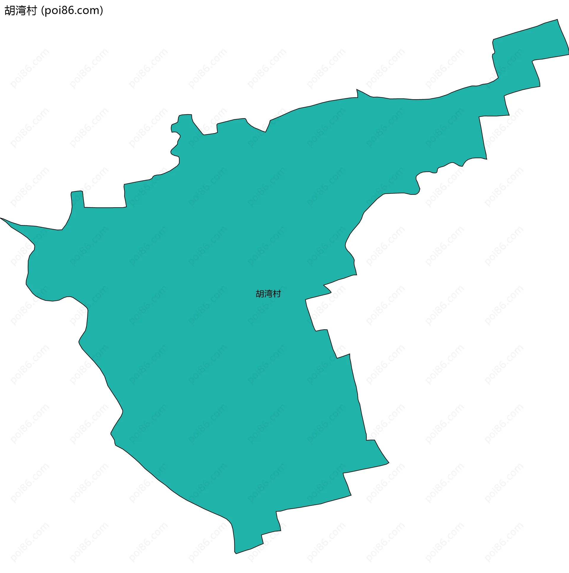胡湾村边界地图