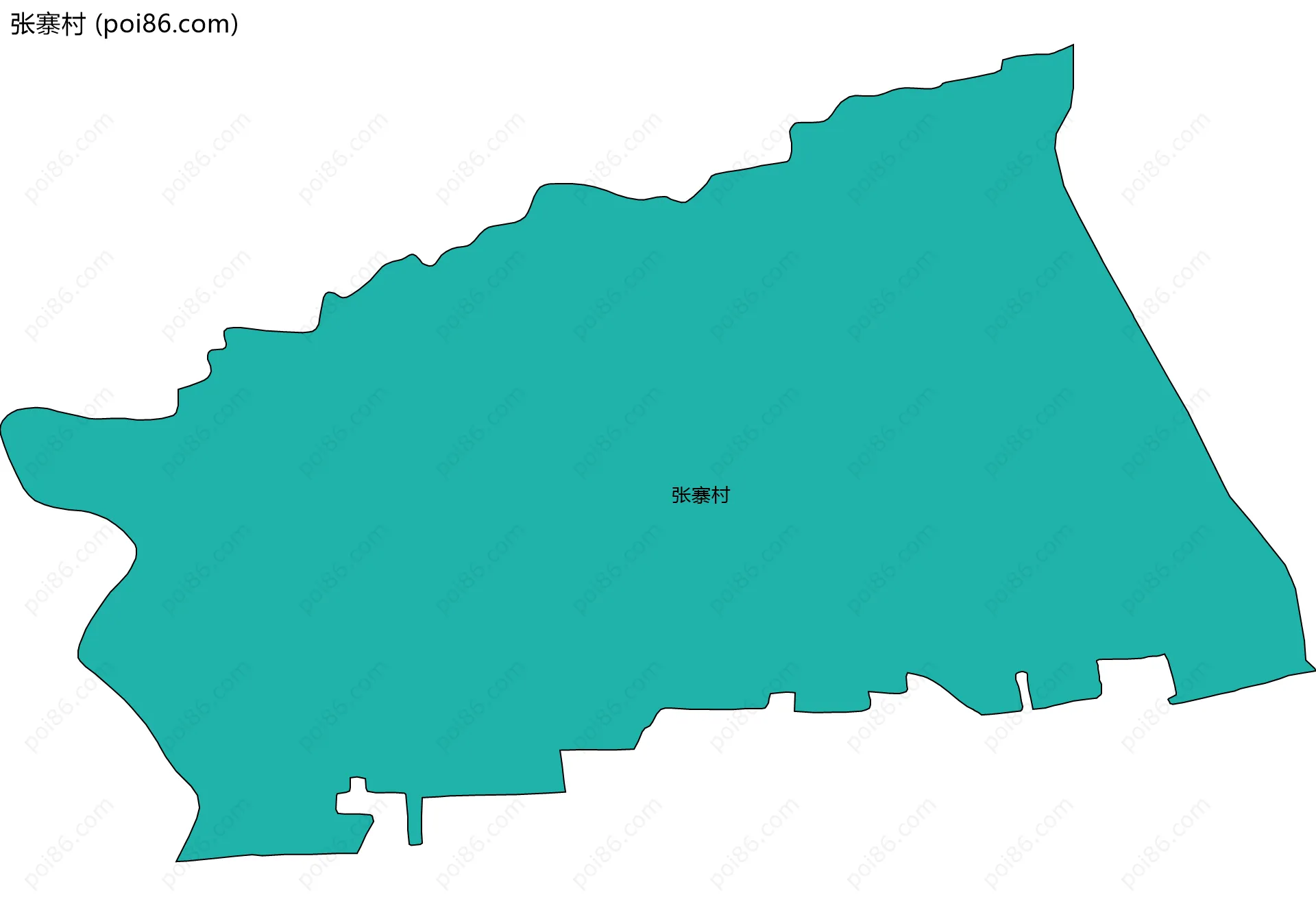 张寨村边界地图