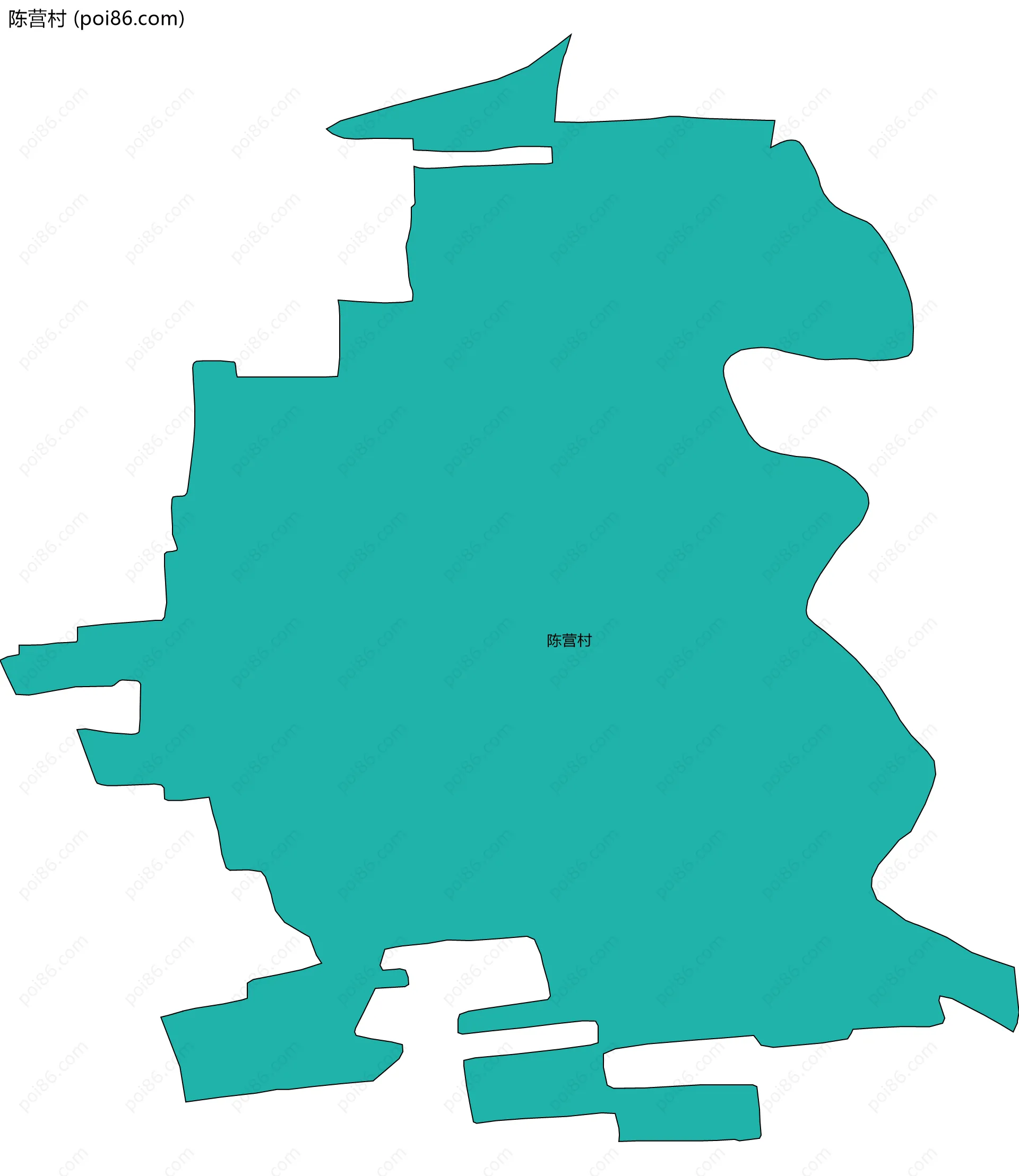 陈营村边界地图