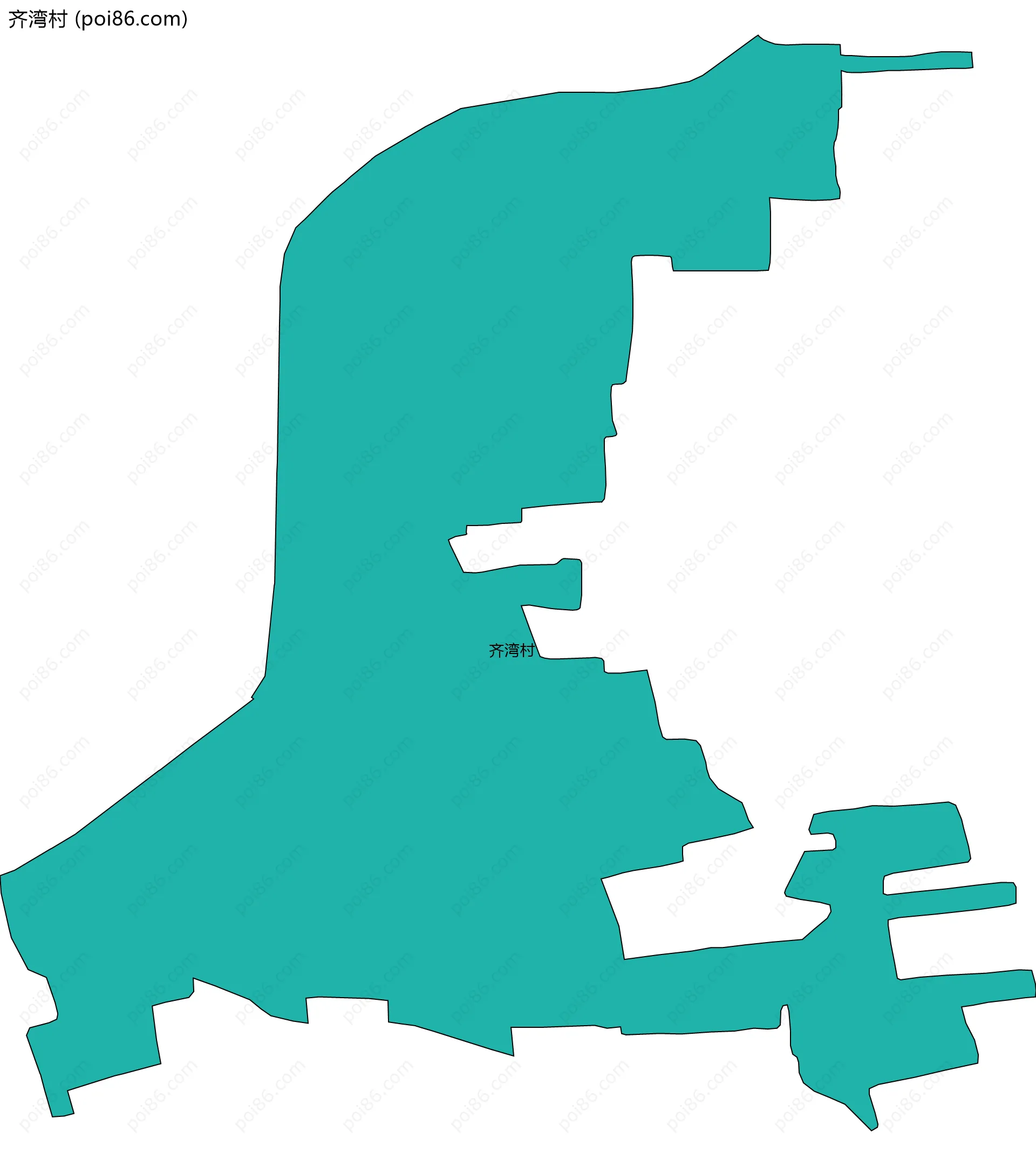 齐湾村边界地图