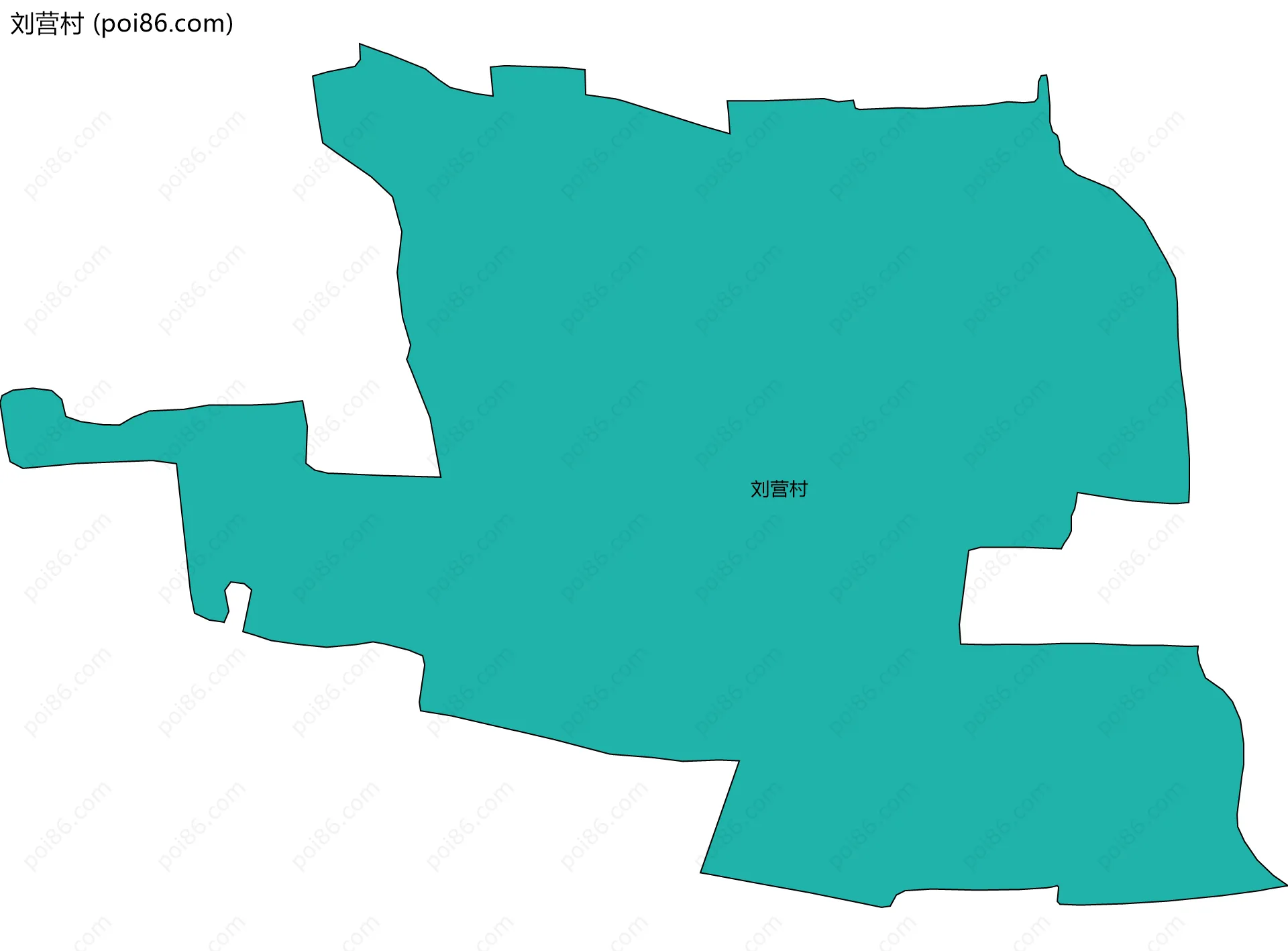 刘营村边界地图