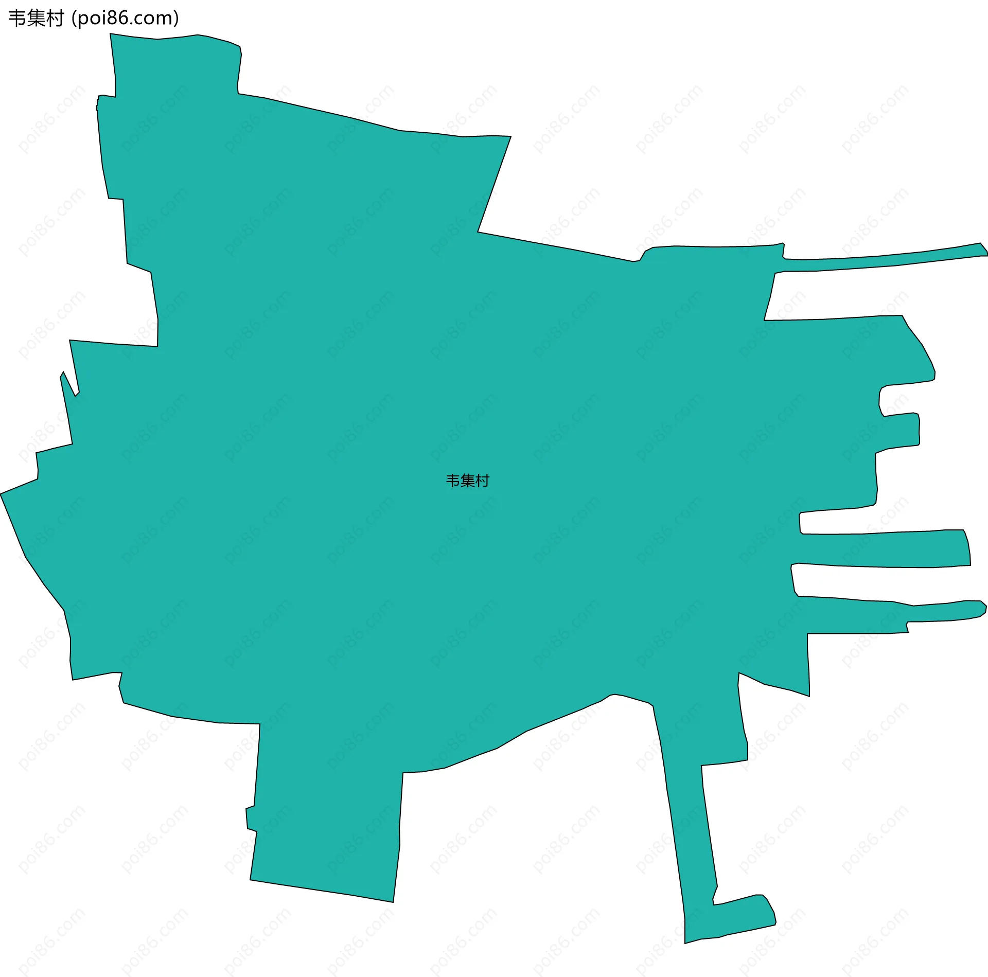 韦集村边界地图