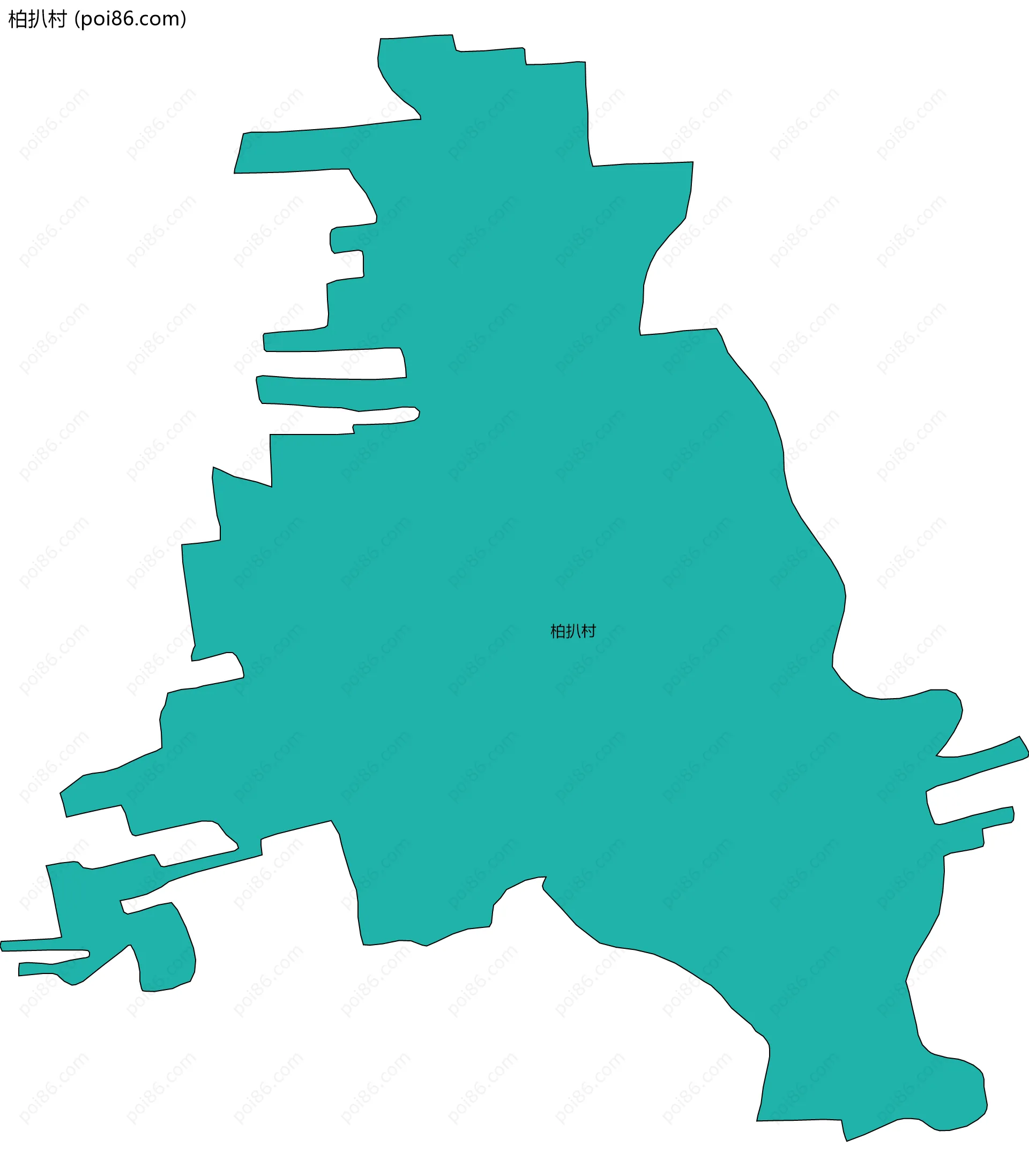 柏扒村边界地图