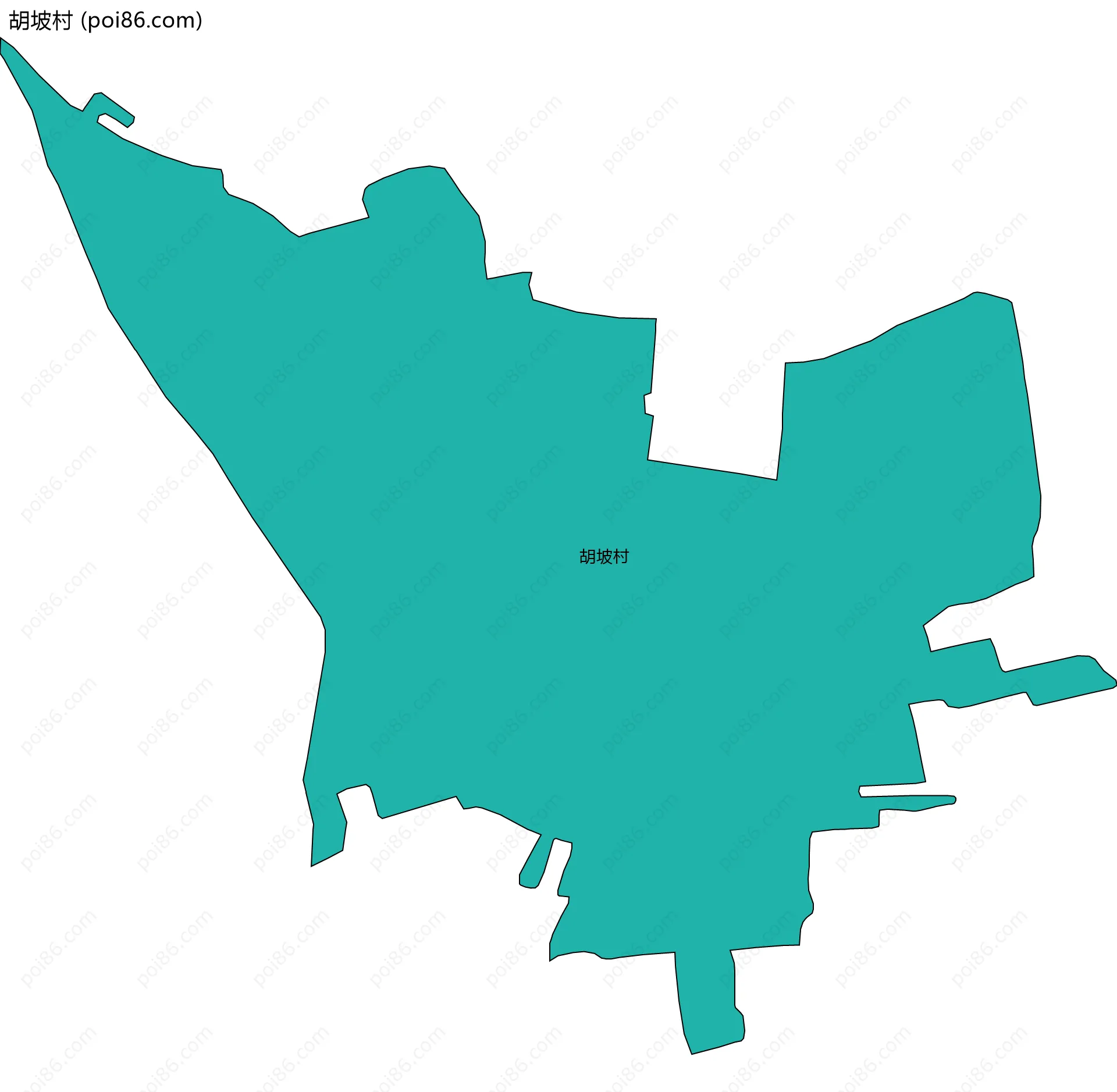 胡坡村边界地图