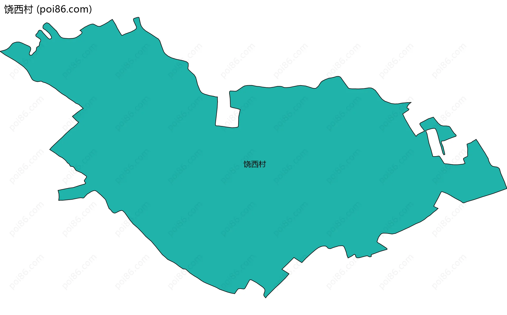 饶西村边界地图