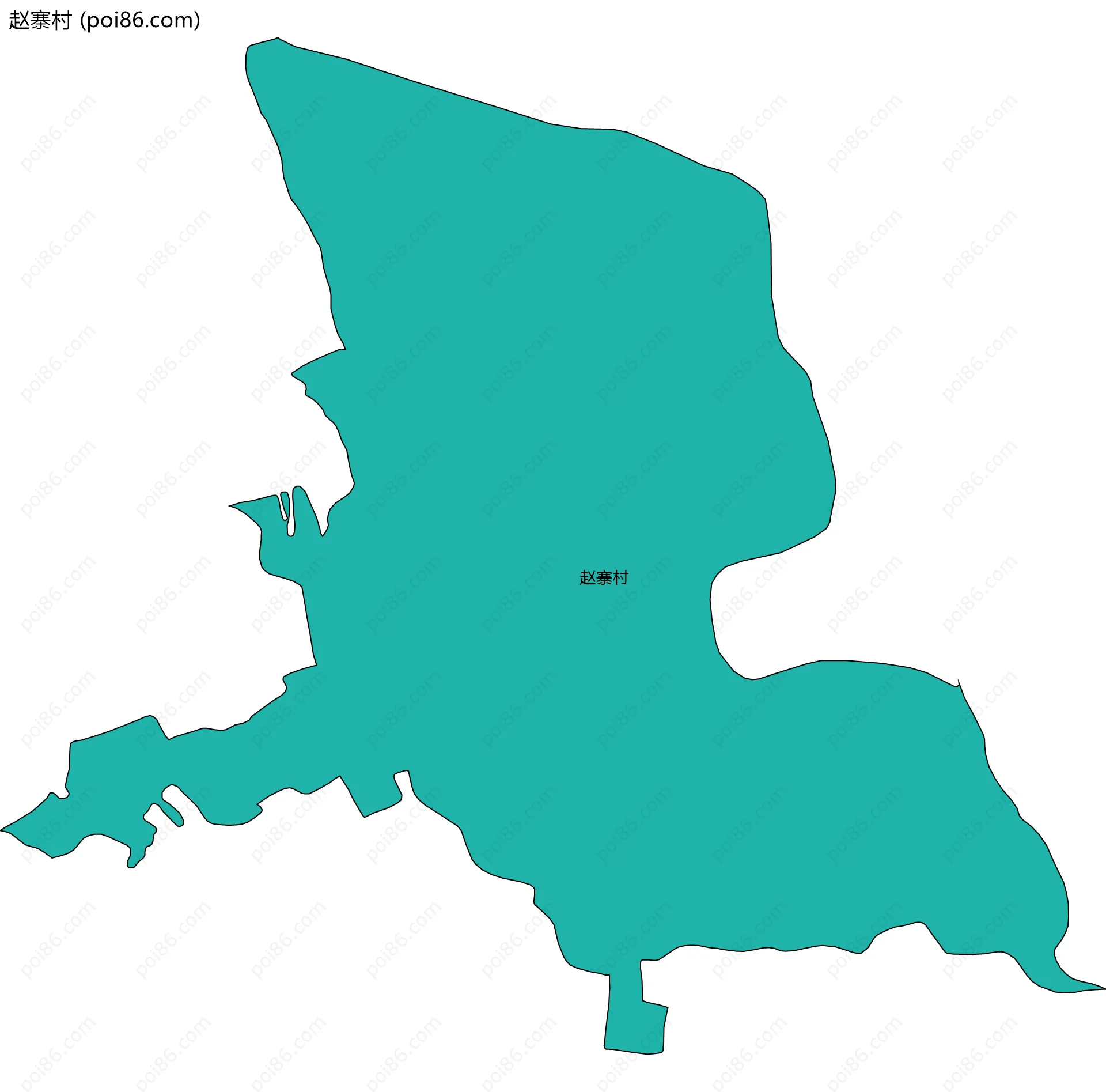 赵寨村边界地图