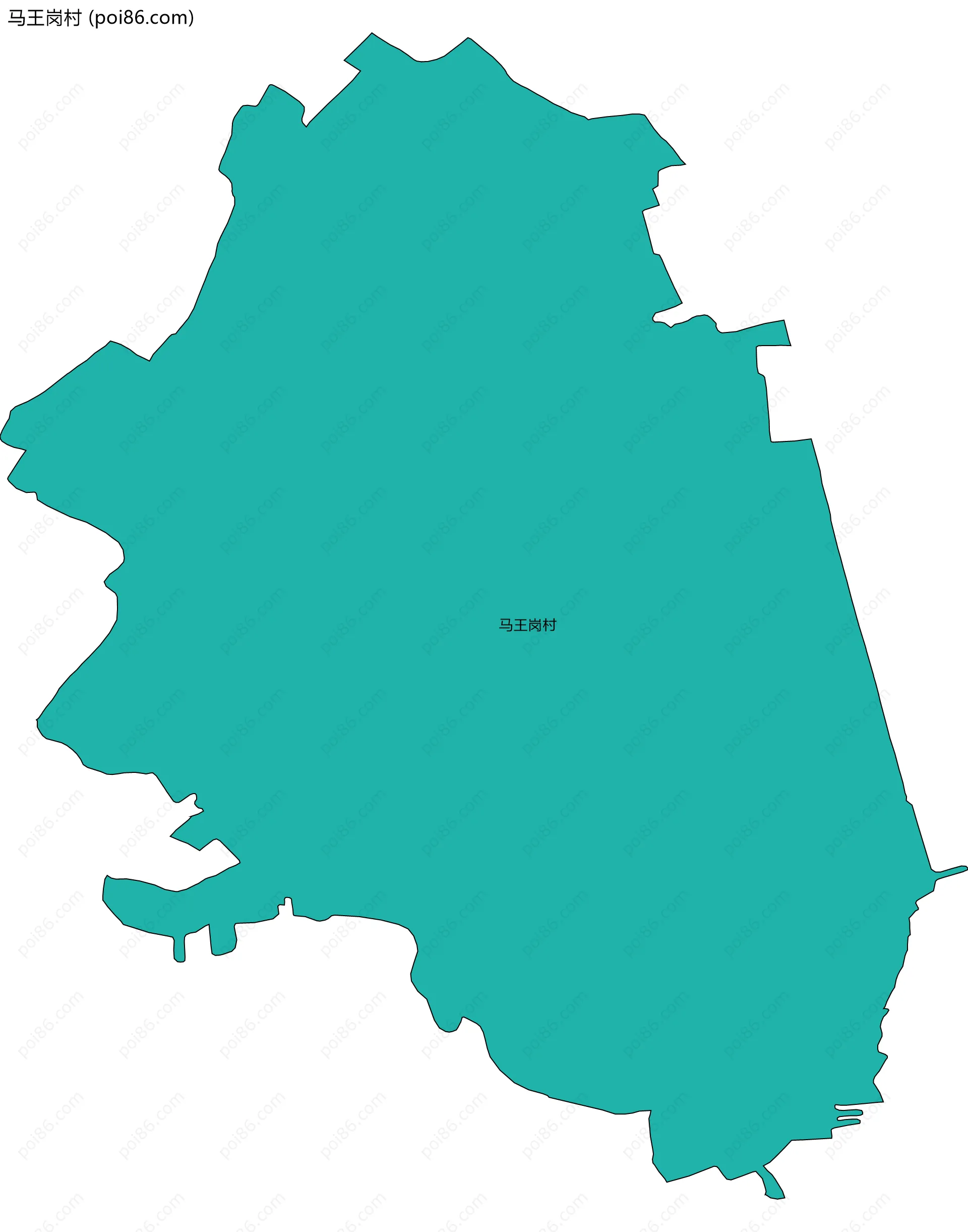 马王岗村边界地图